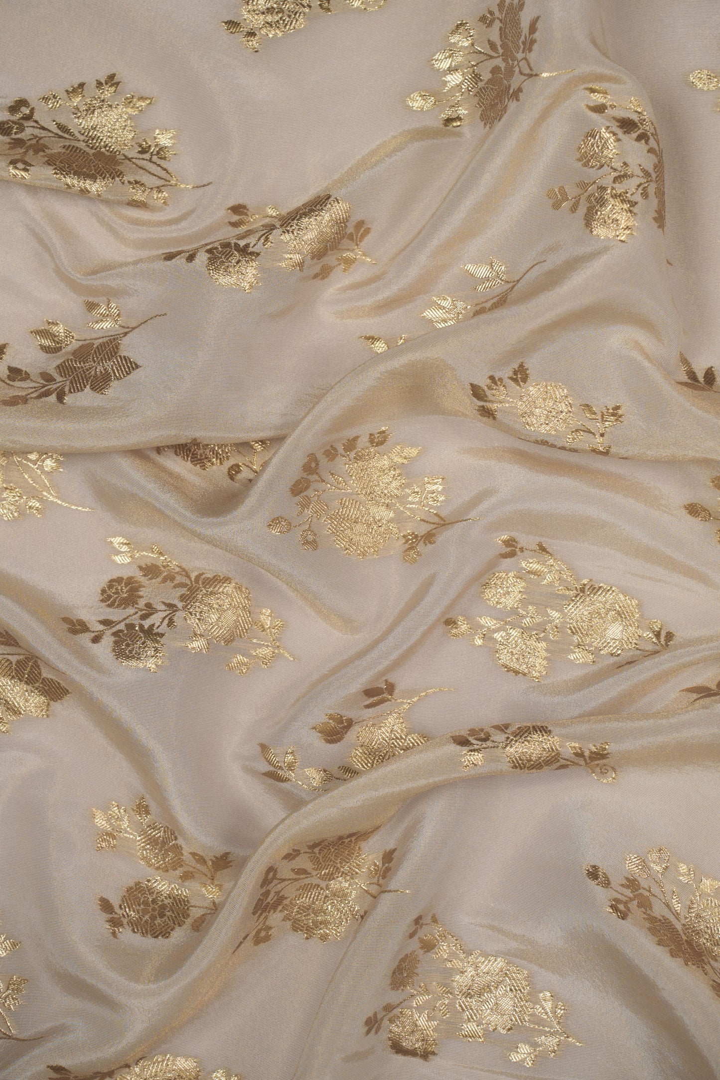 Champagne Rose Garden Floral Dyeable Jacquard