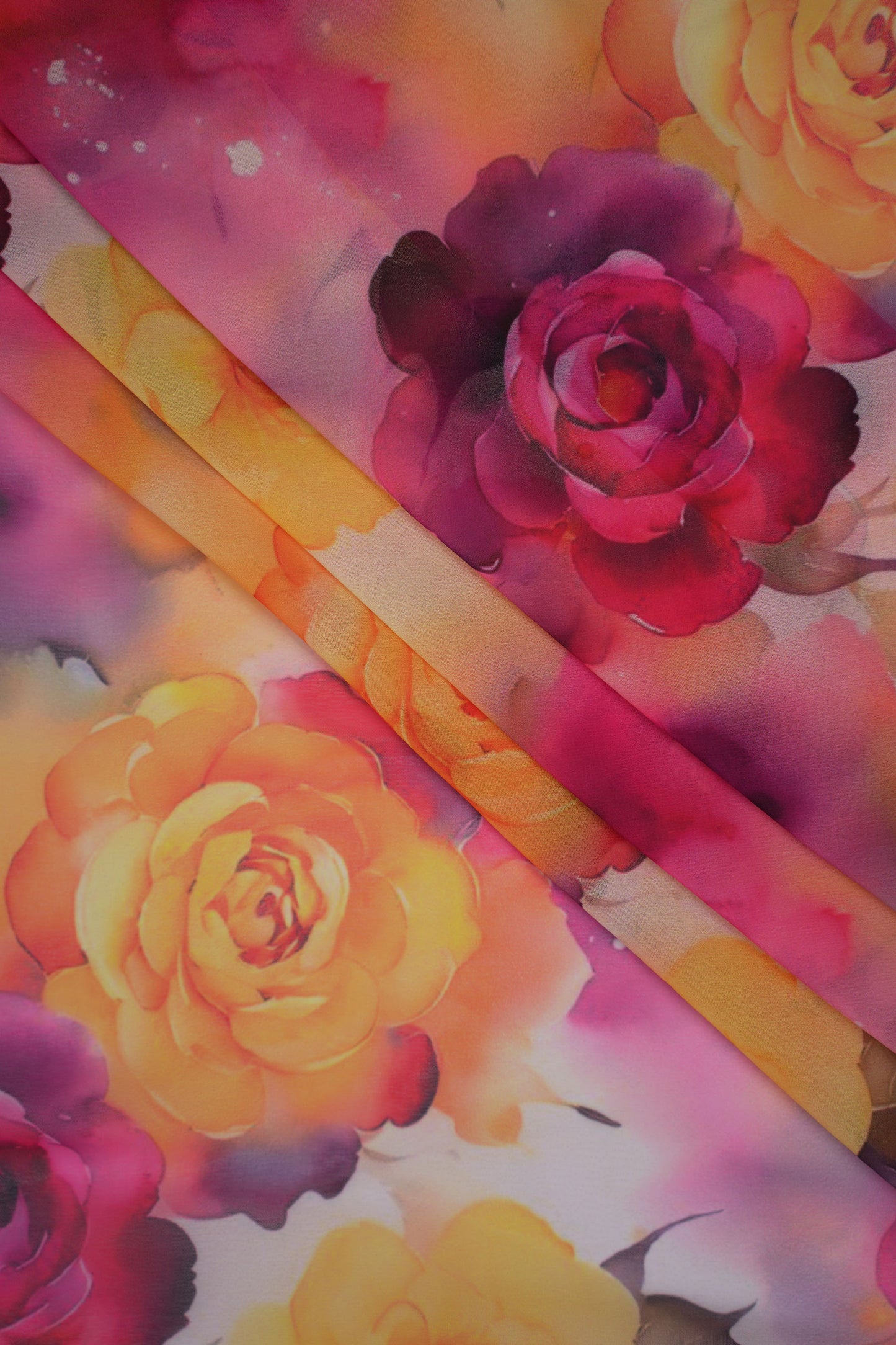 Sunset Bloom Floral Weightless Printed Fabric