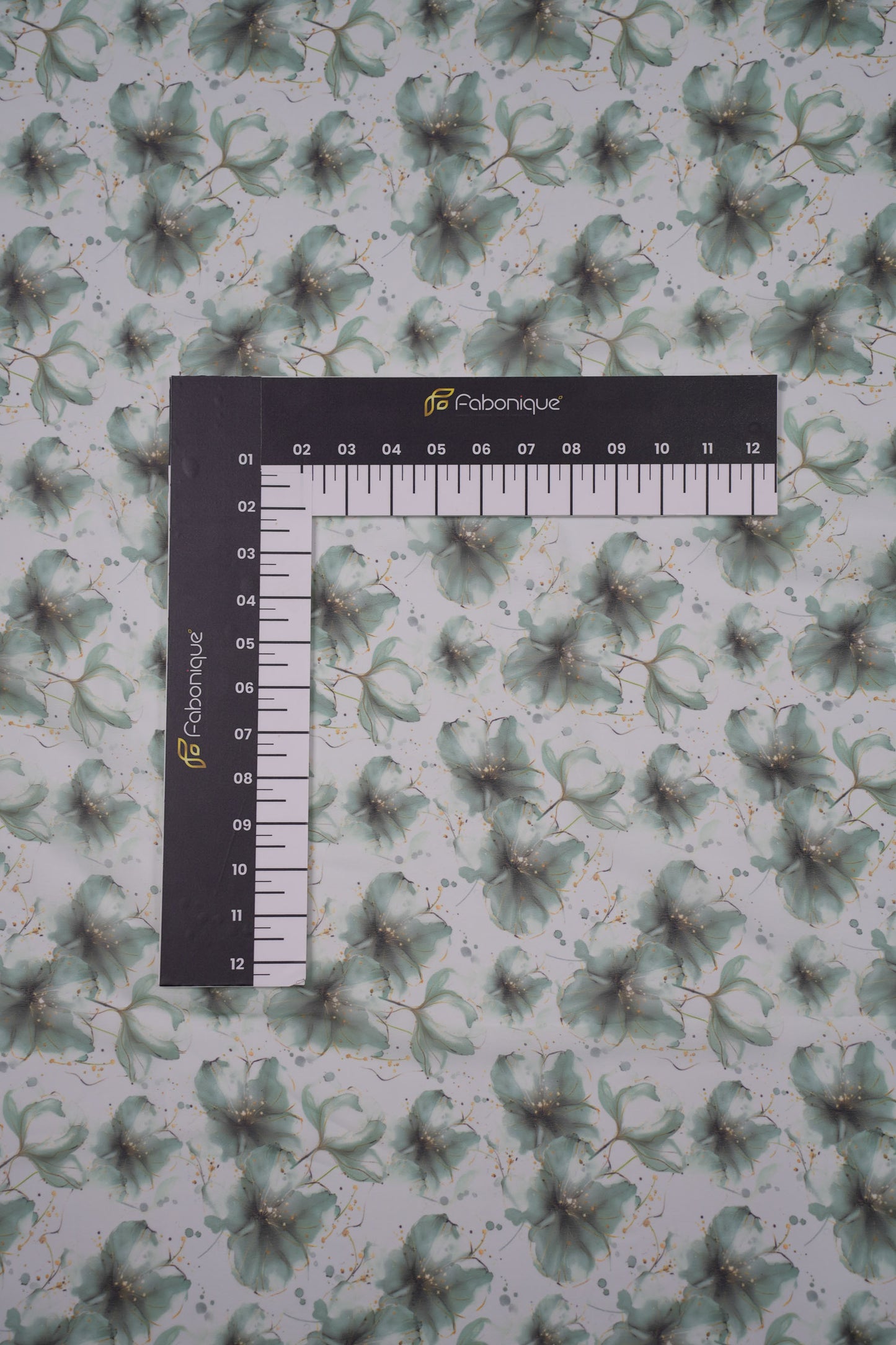 Mint Whisper Floral Weightless Printed Fabric