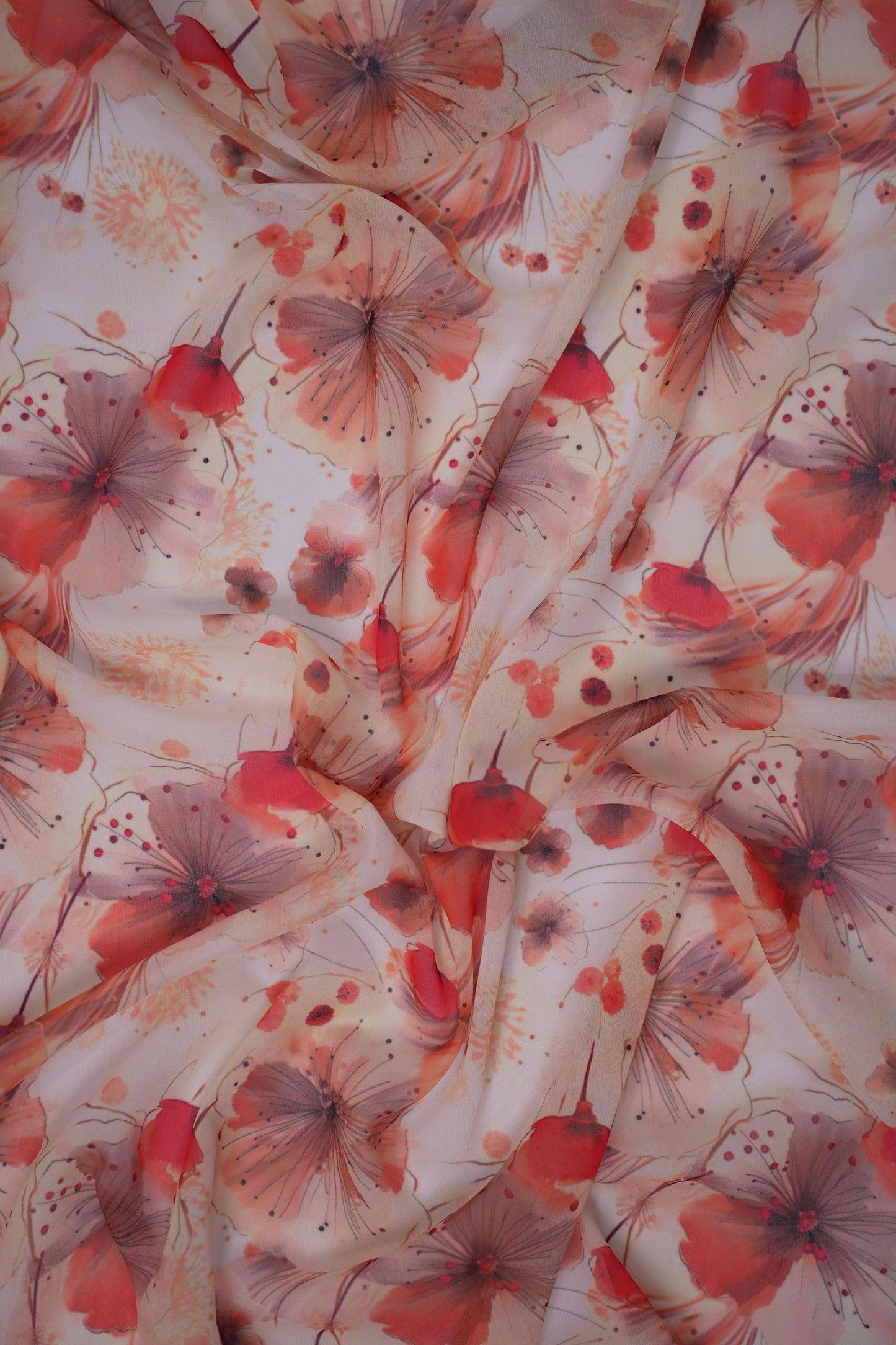 Autumn Whisper Abstract Floral Weightless Fabric