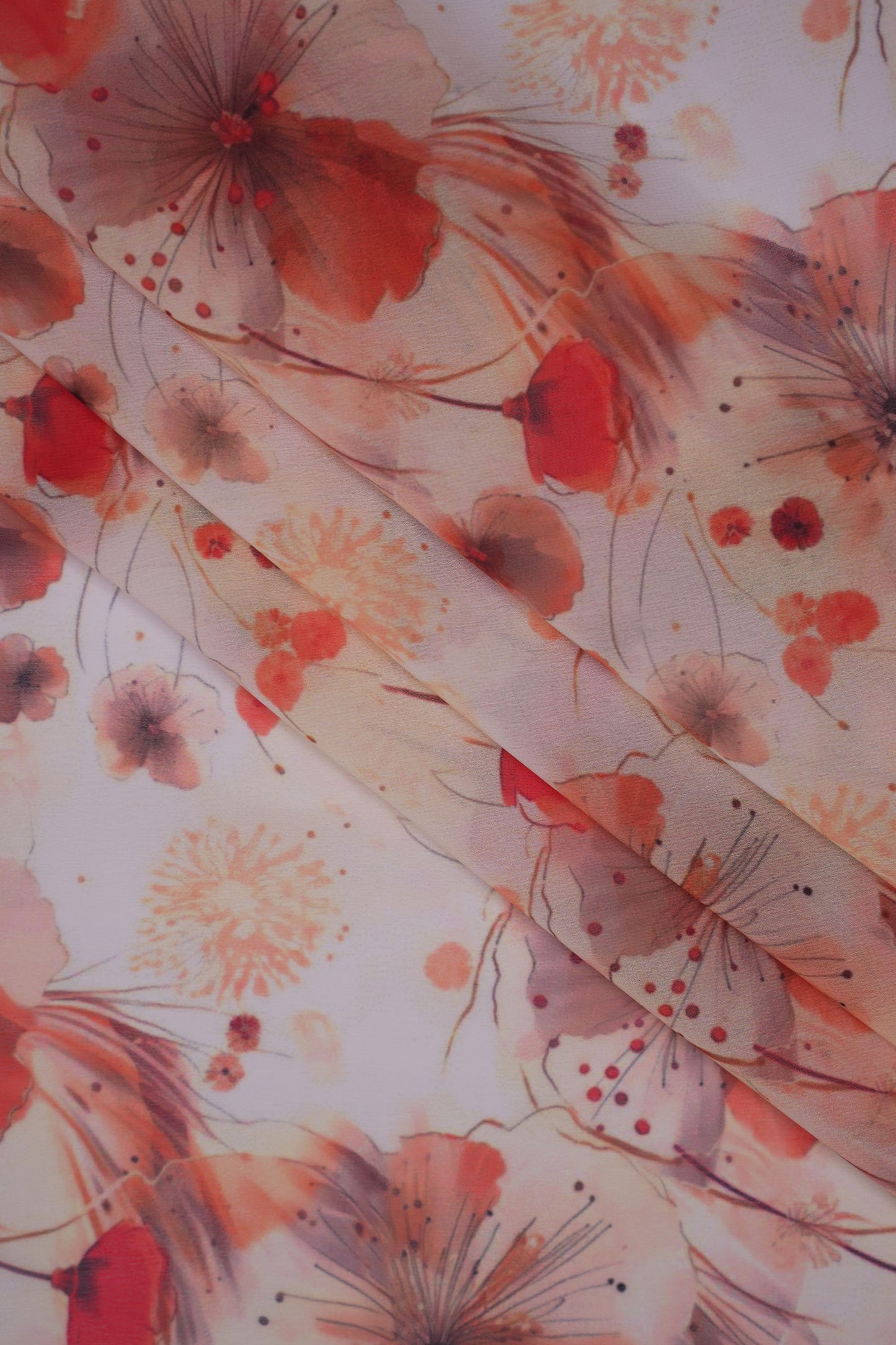 Autumn Whisper Abstract Floral Weightless Fabric