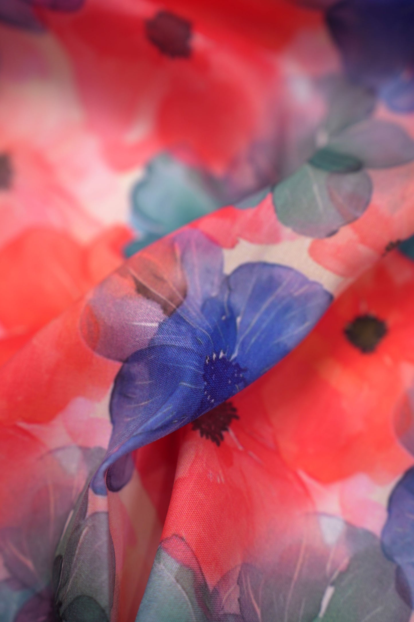 Floral Frenzy Watercolor Printed Muslin Fabric