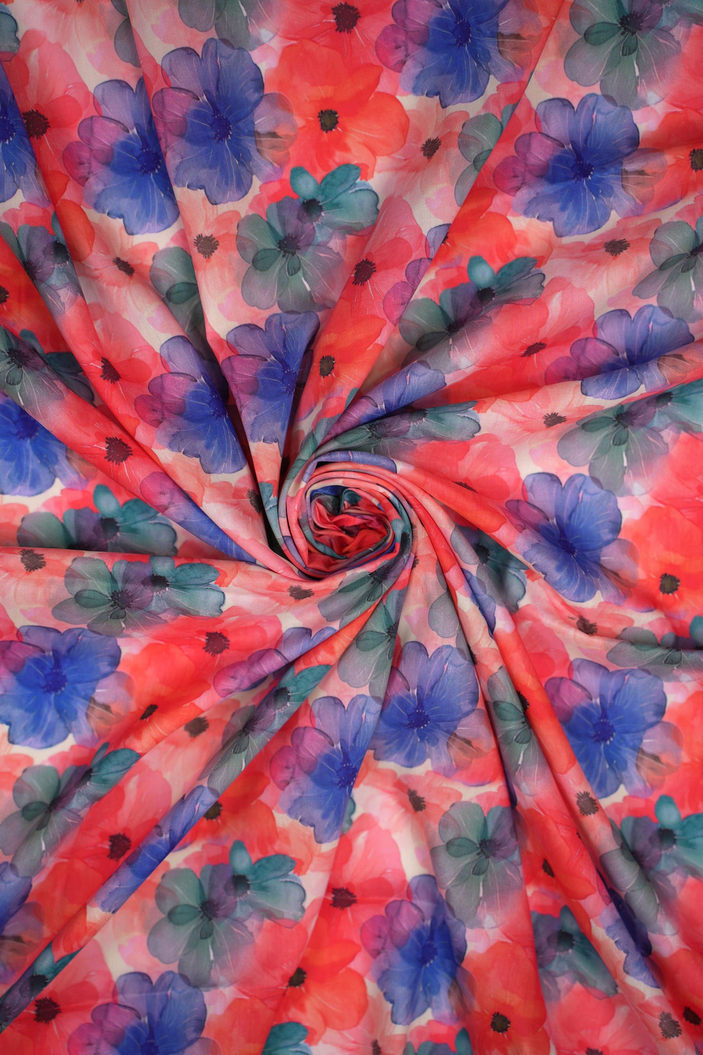 Floral Frenzy Watercolor Printed Muslin Fabric