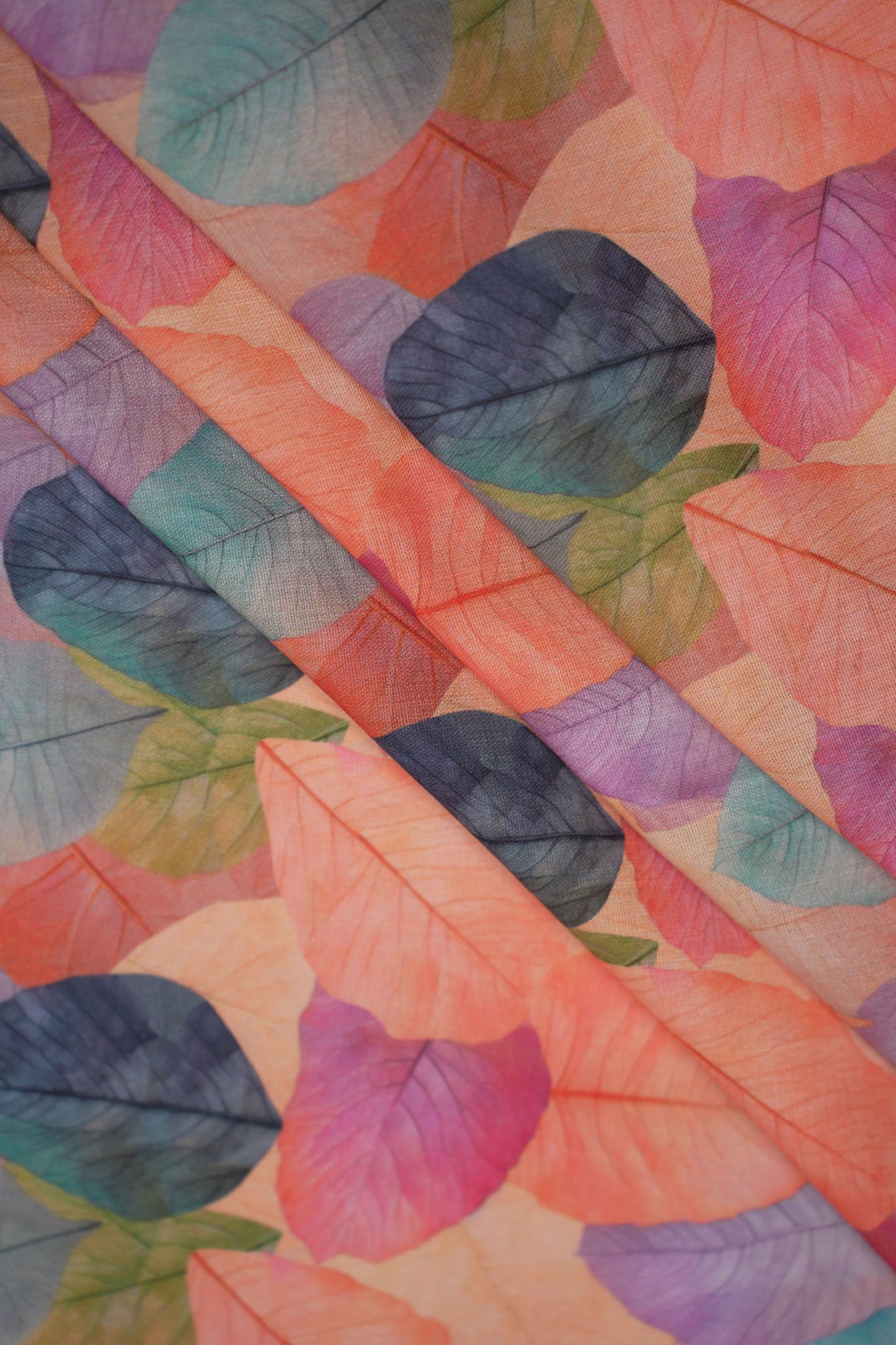 Botanic Rustle Leaf Linen Fabric