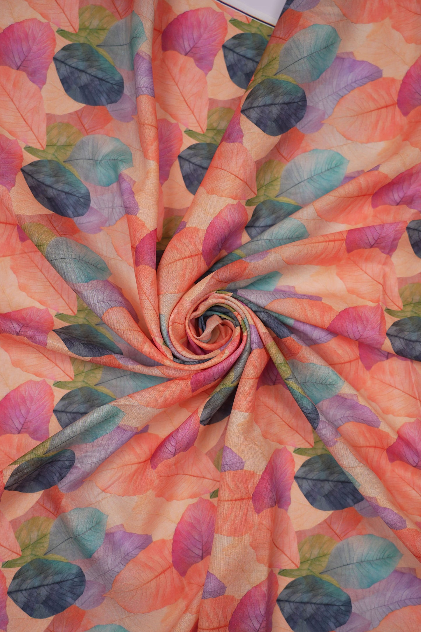Botanic Rustle Leaf Linen Fabric