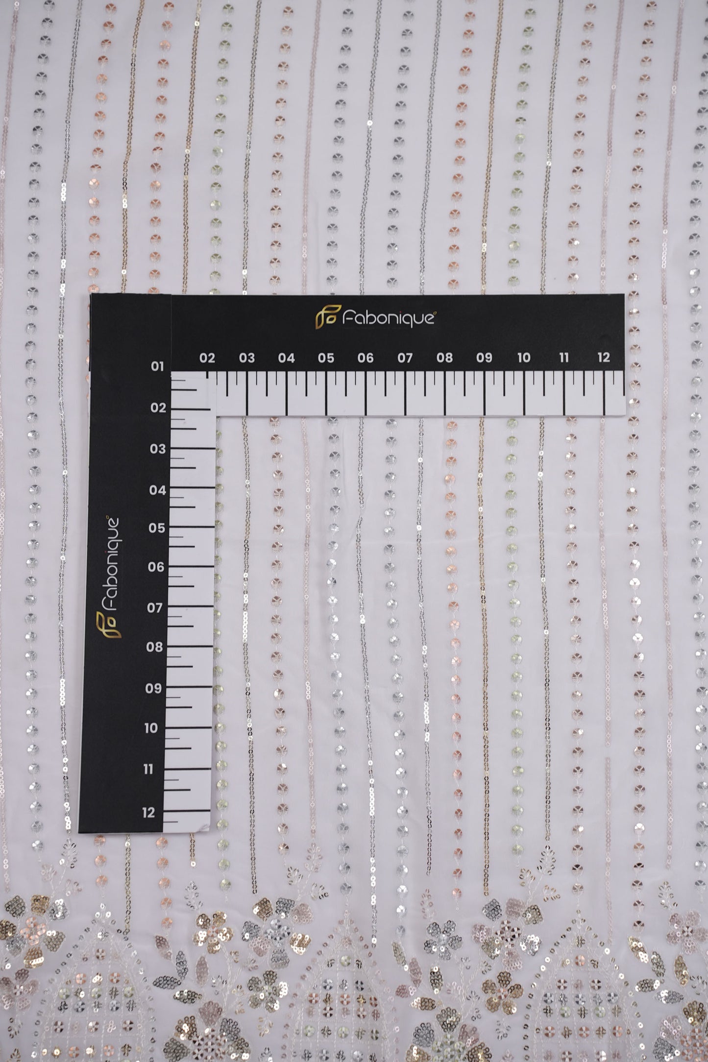 Eternal Blossom Drapes Sequin Viscose Georgette Fabric