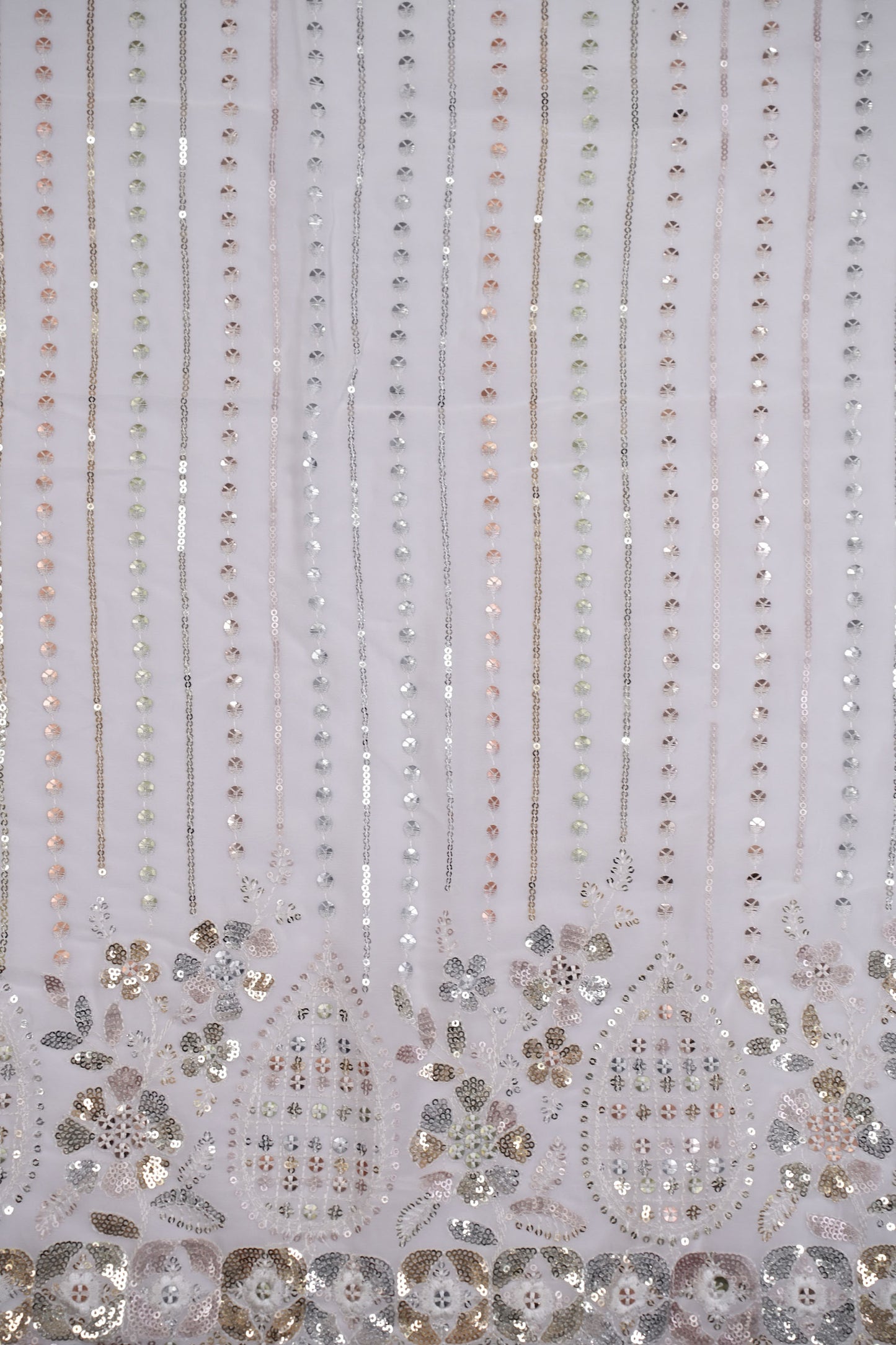 Eternal Blossom Drapes Sequin Viscose Georgette Fabric