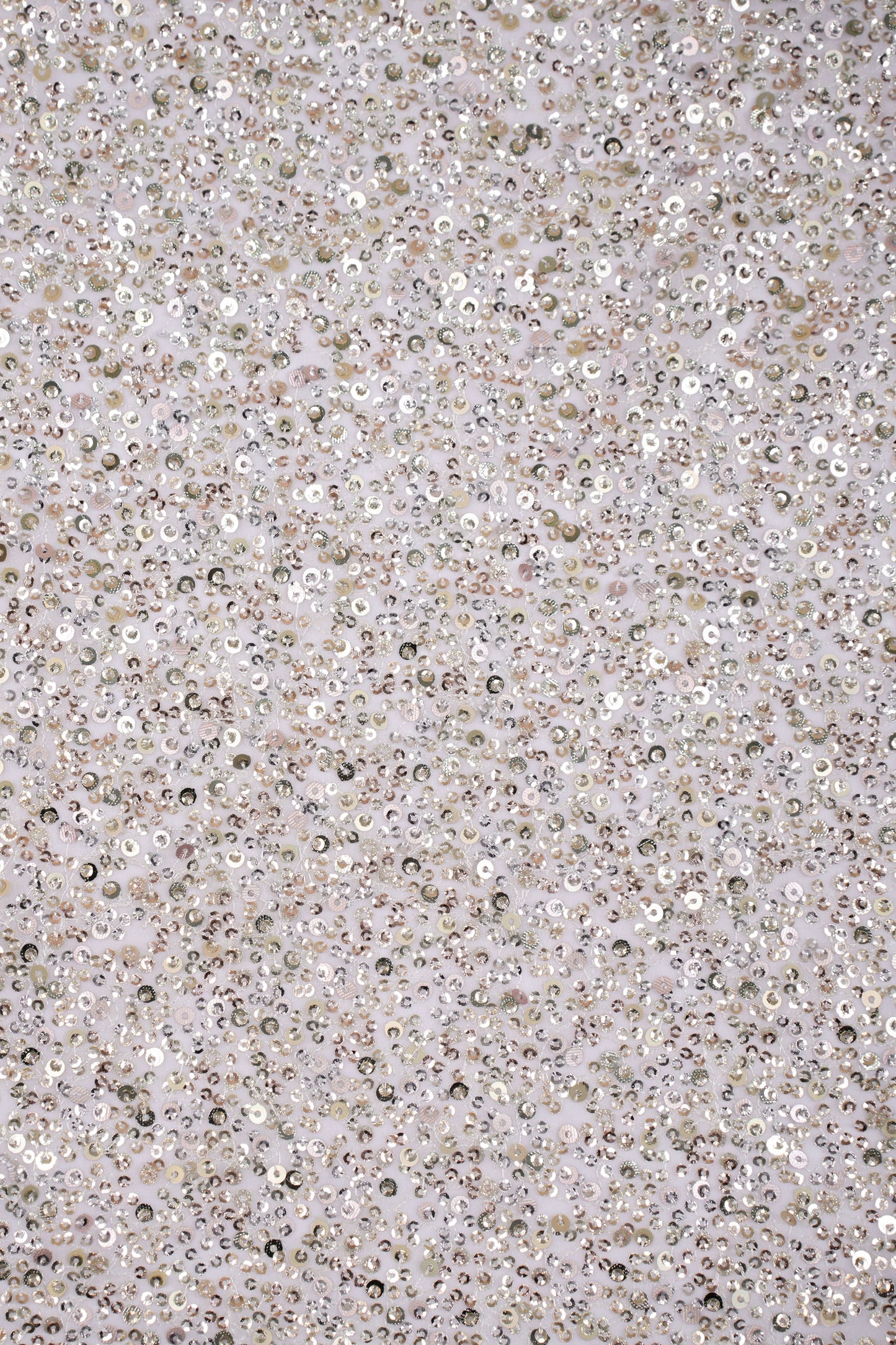 Midnight Spark Sequins Iridescent Viscose Georgette Fabric