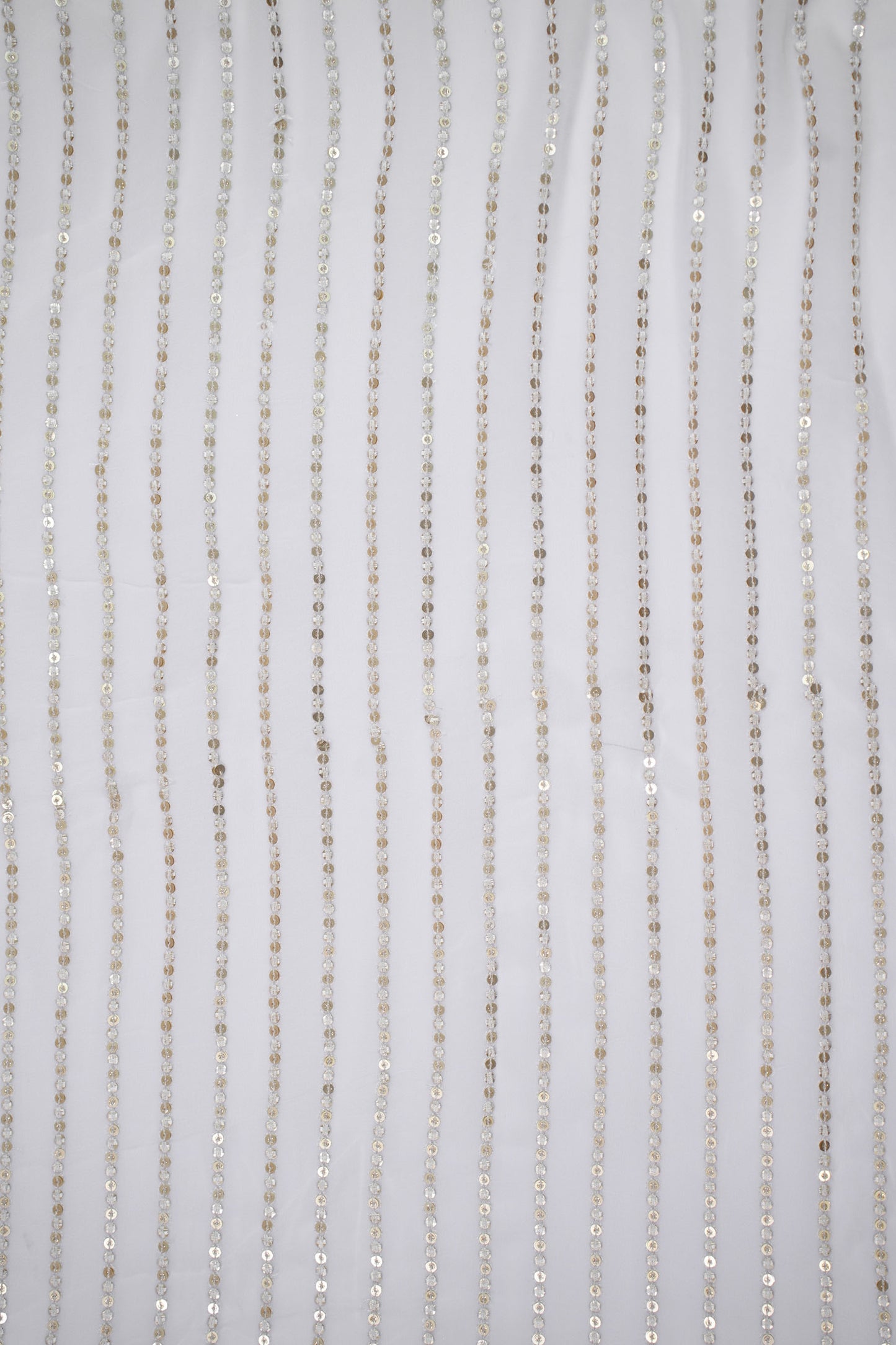 Golden Gleam Stripes Dual-Tone Sequin Viscose Georgette Fabric