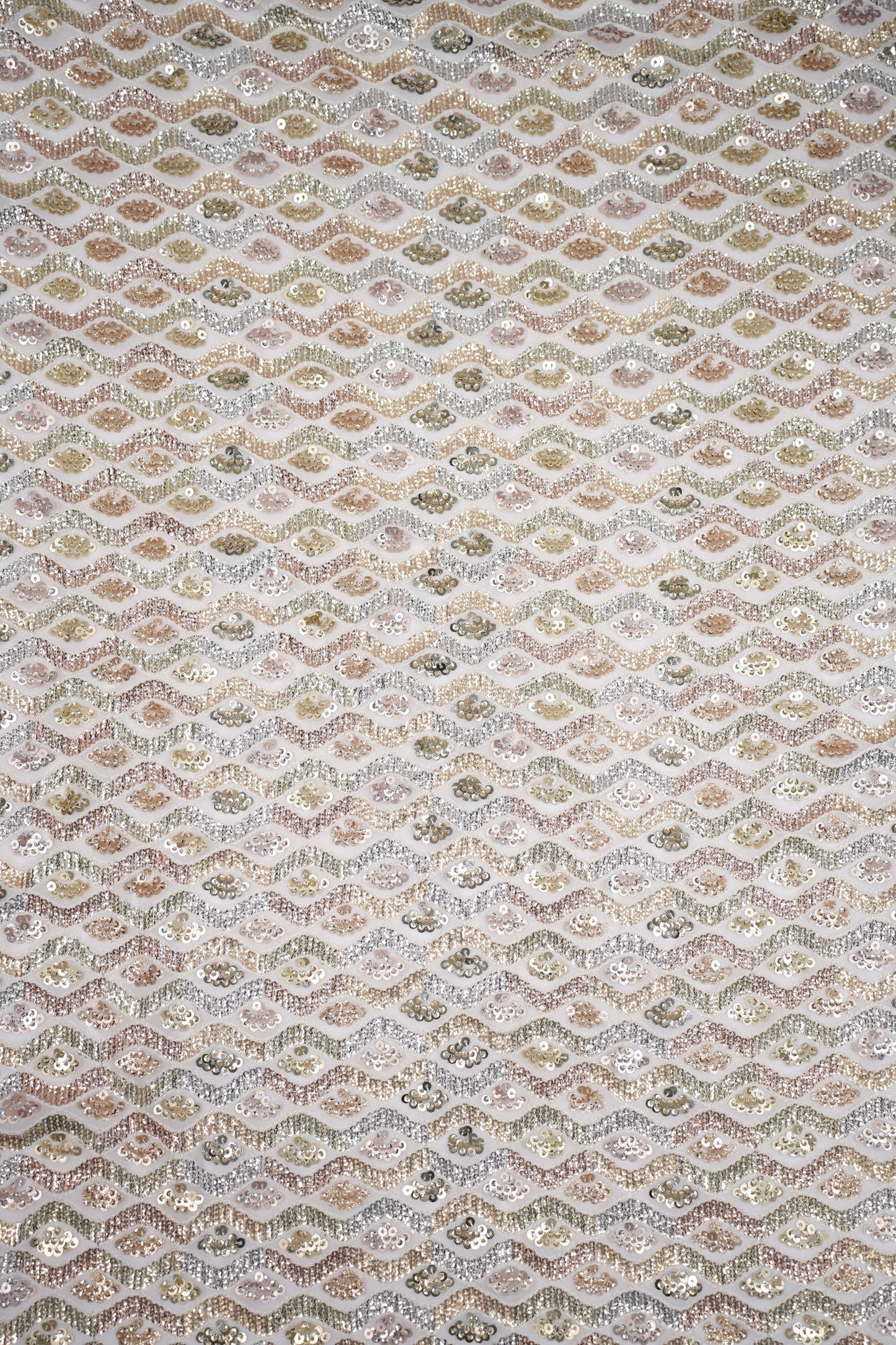 Regal Mosaic Sequins Multitone Geometric Viscose Georgette Fabric