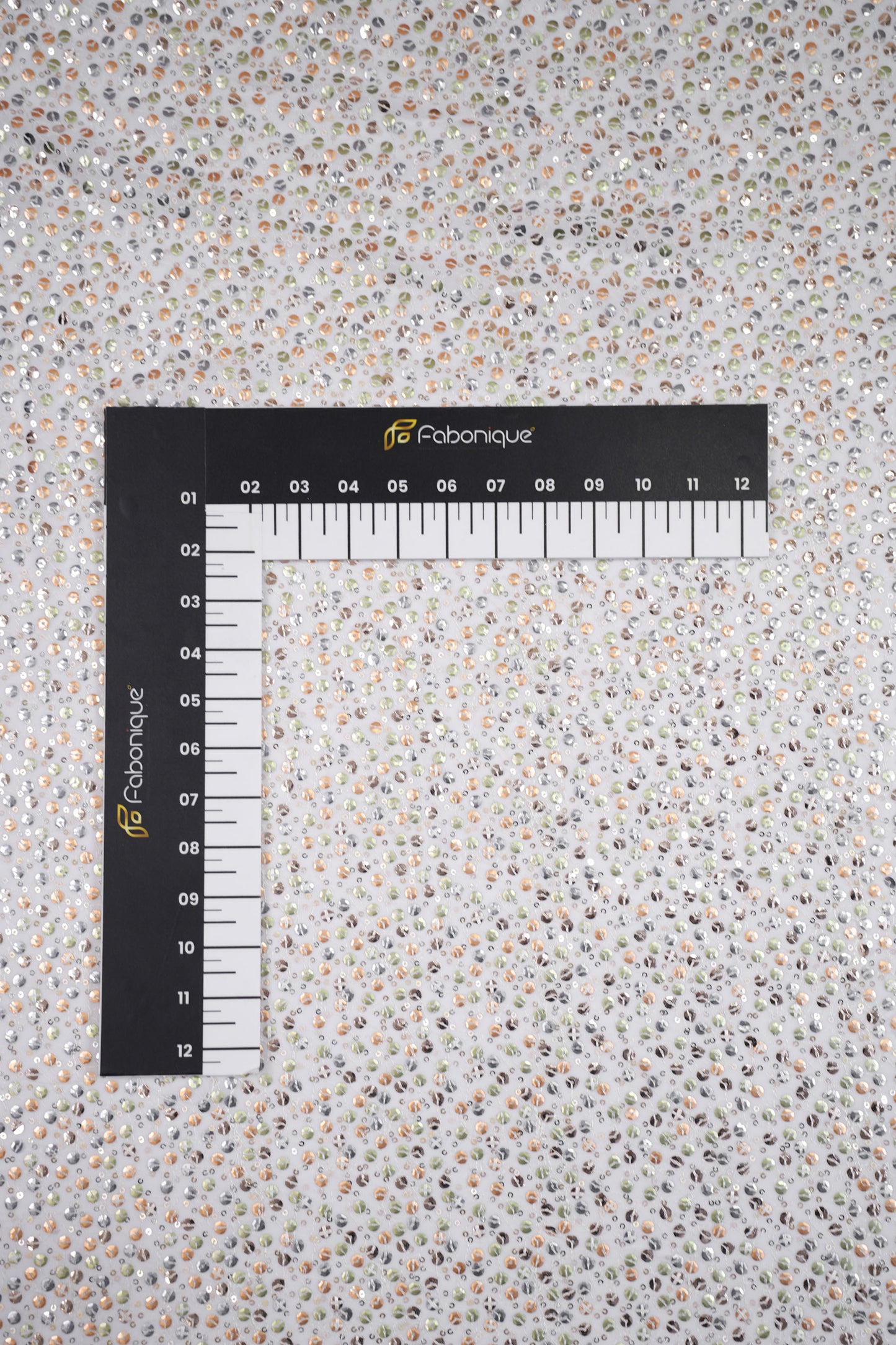 Celestial Spark Multitone Sequin Viscose Georgette Fabric