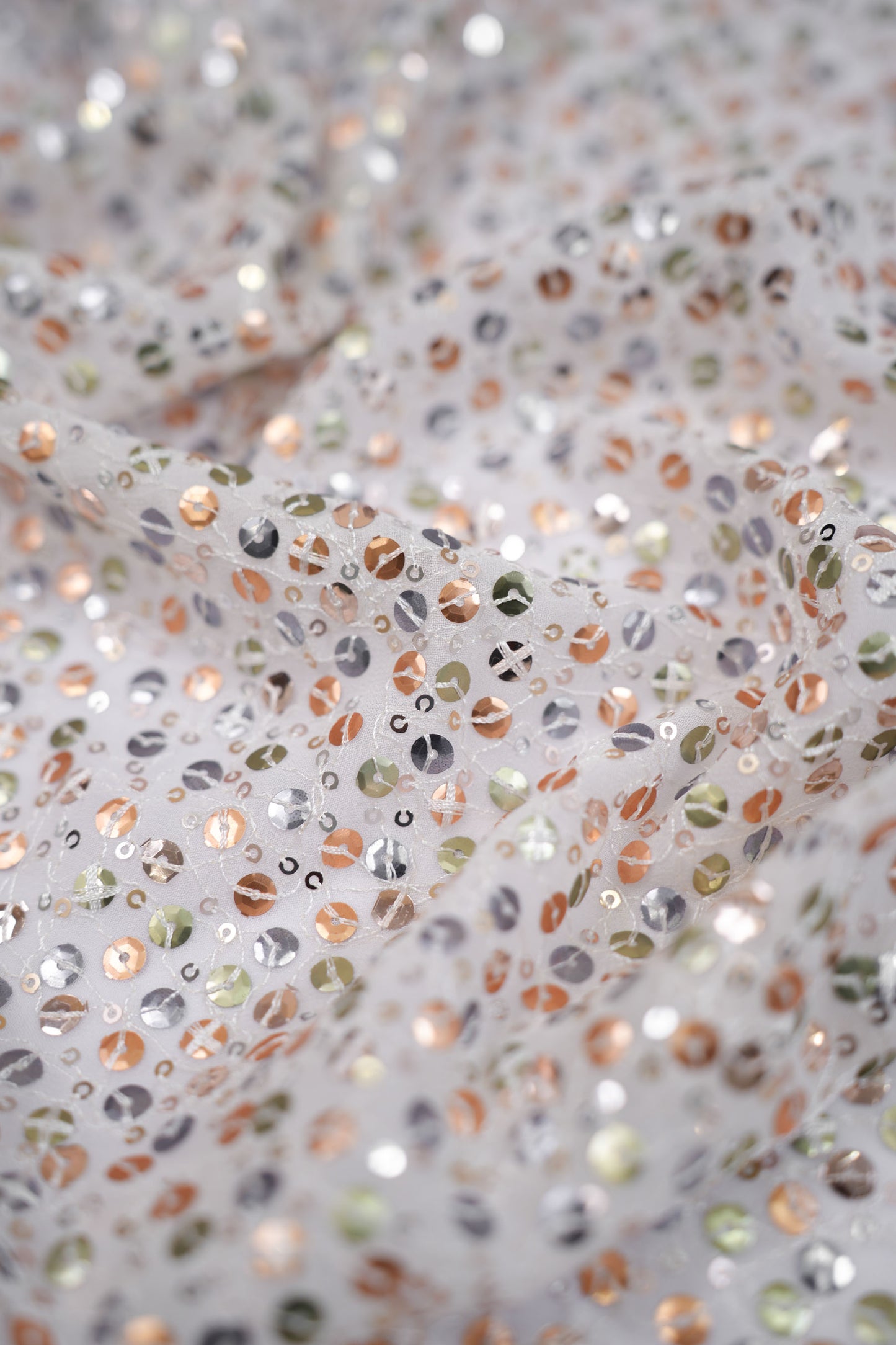 Celestial Spark Multitone Sequin Viscose Georgette Fabric