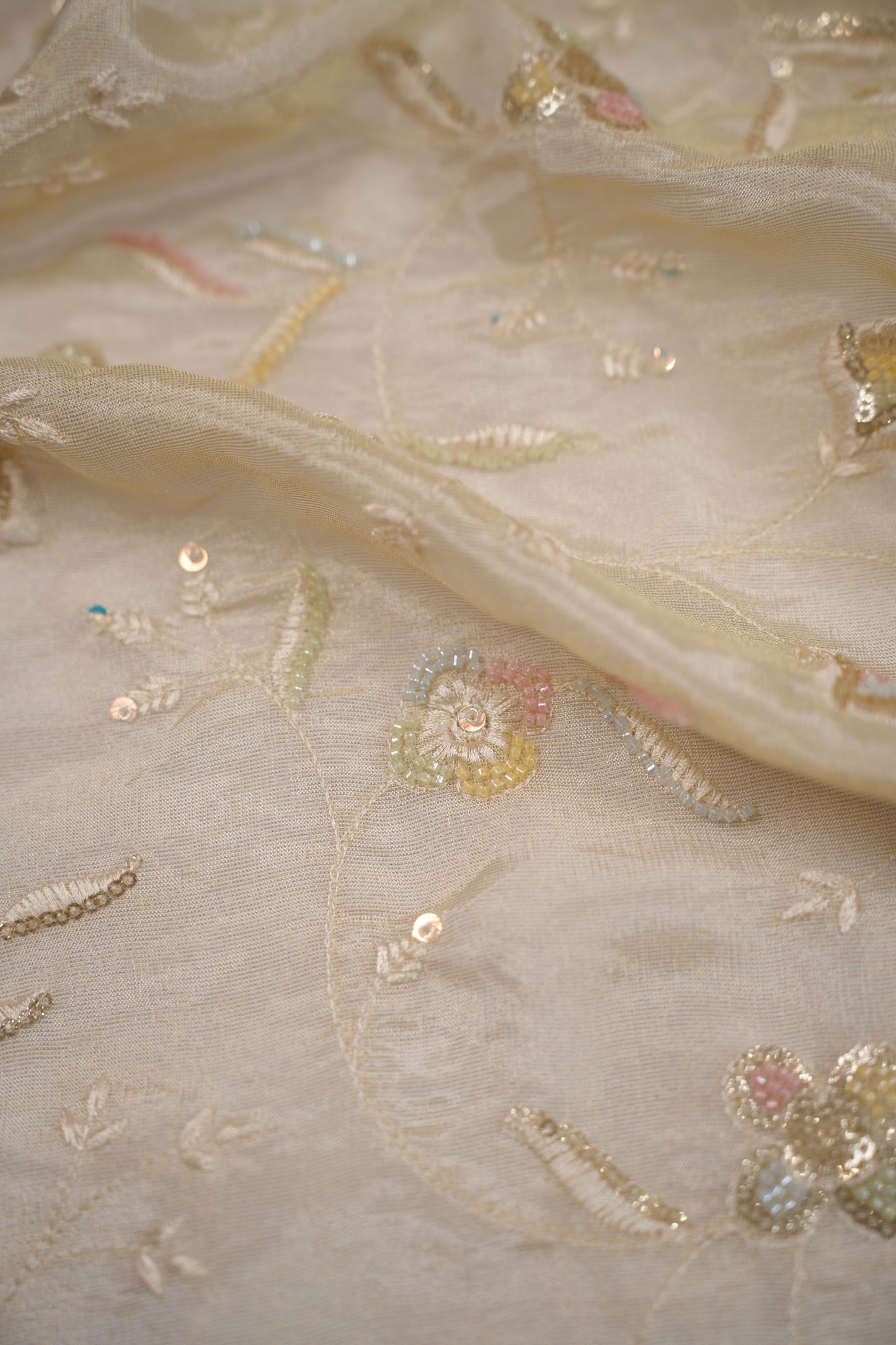 Pastel Charm Embellish Tissue Fabric
