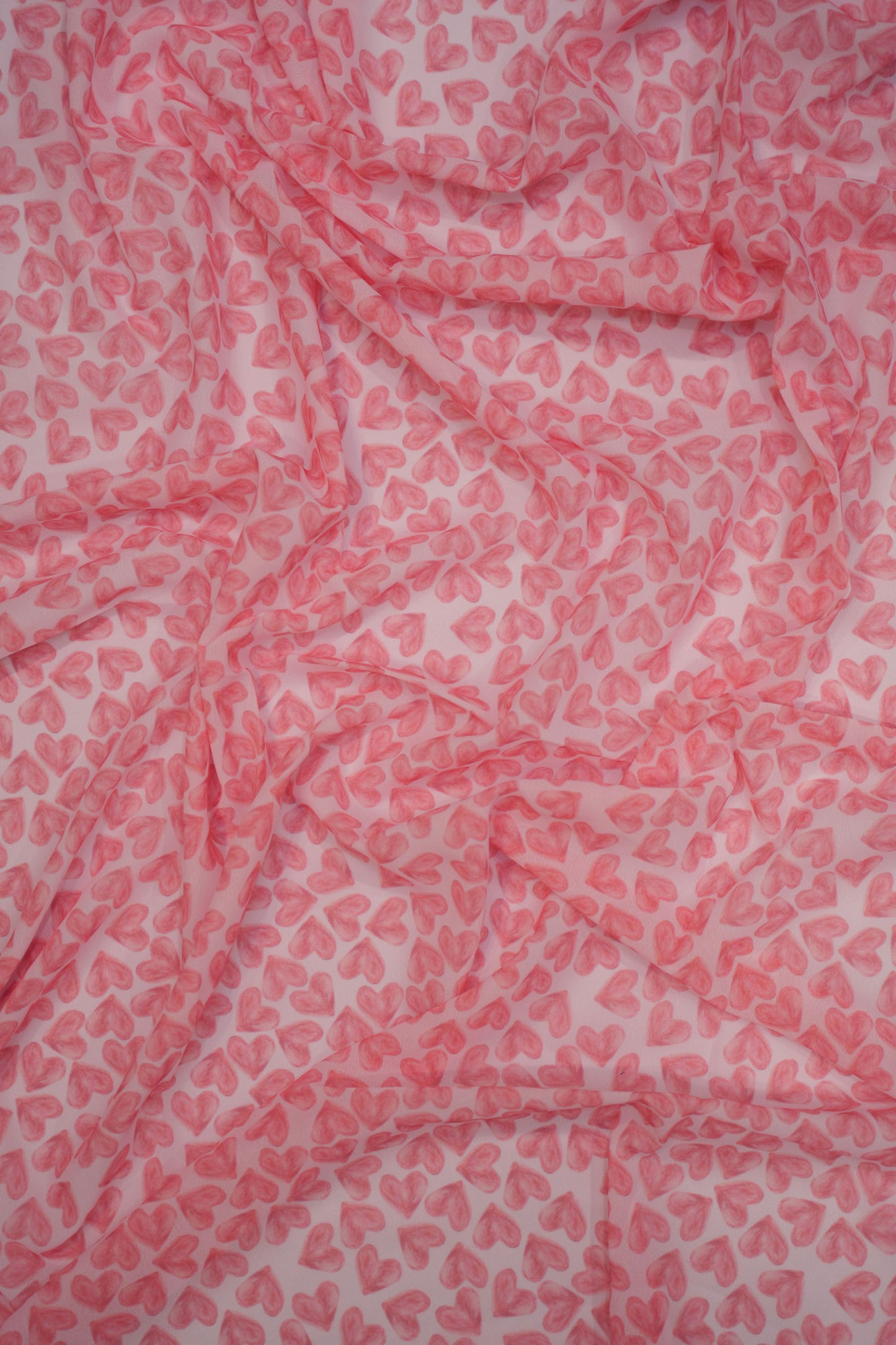 Blush Heartbeat Georgette Fabric