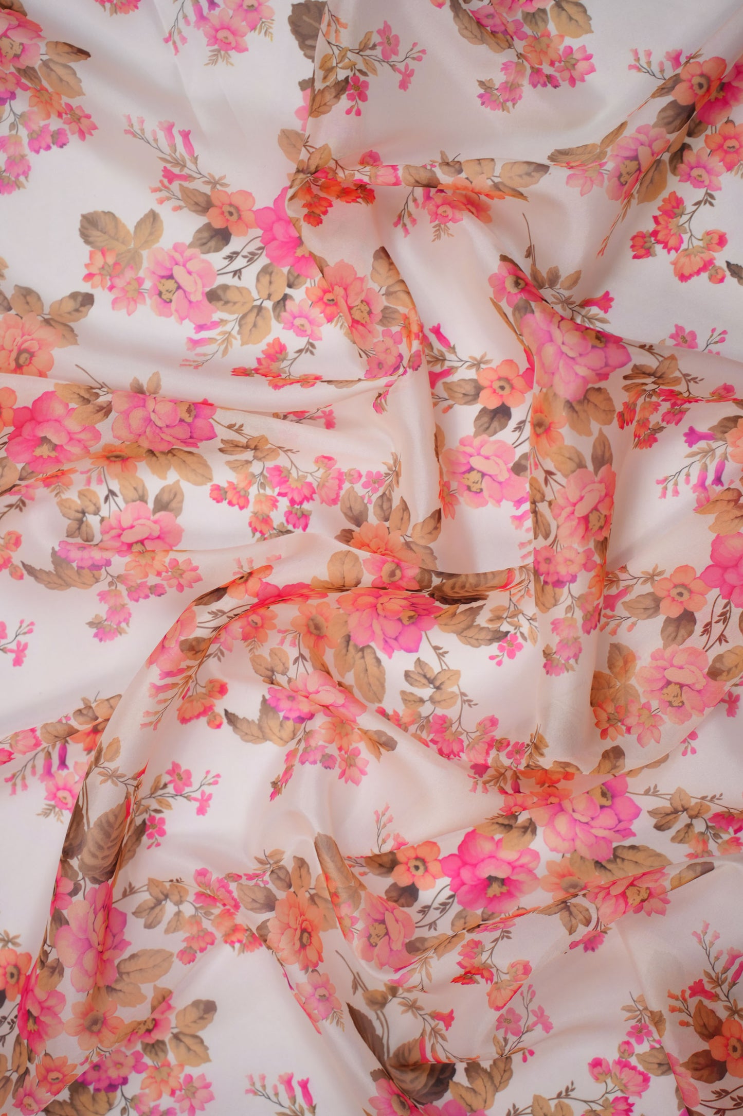 Spring Bloom Georgette Geometric Printed Fabric