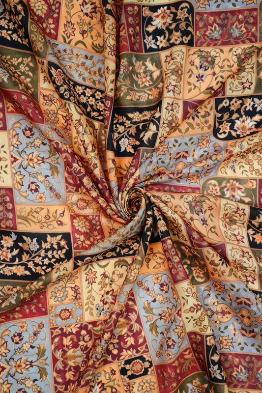 Heritage Mosaic Muslin Printed Fabric