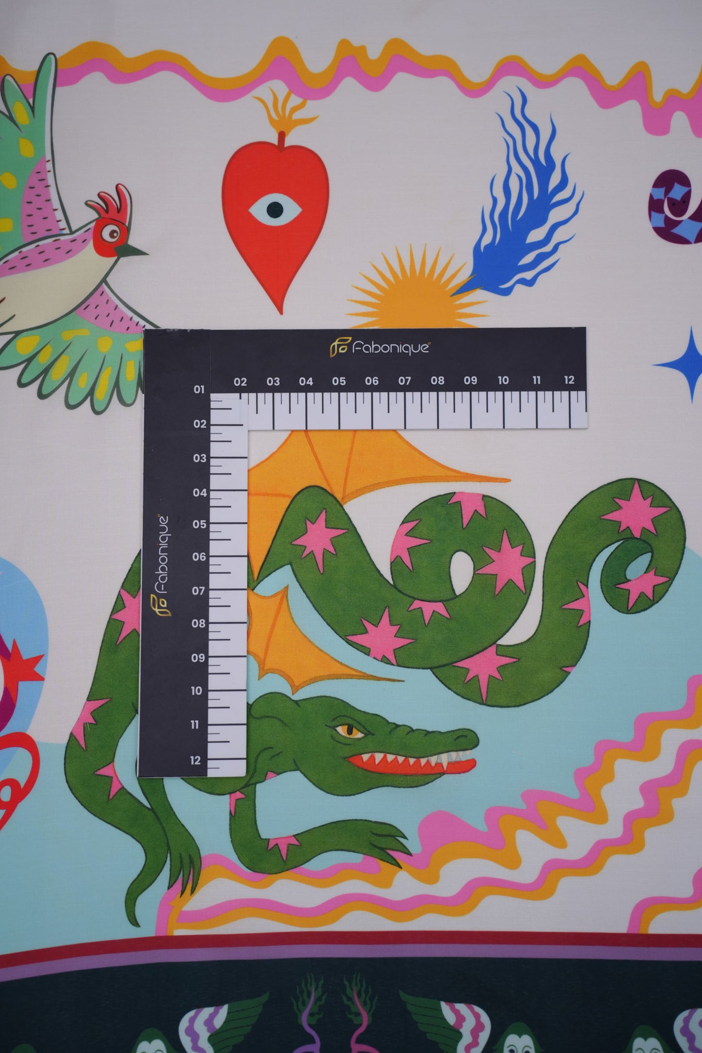 Dragon Dreamscape Linen Printed Fabric