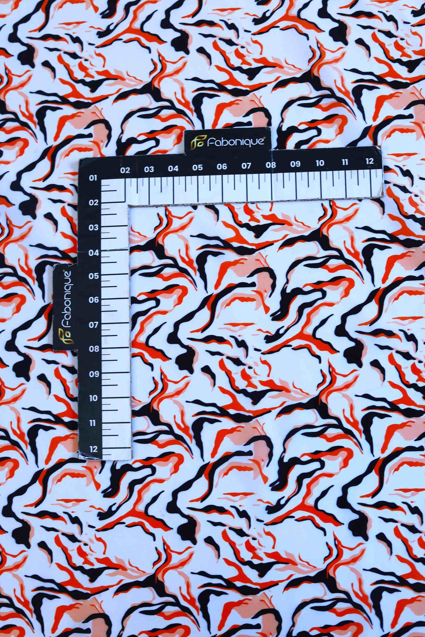 Blaze Flow French Crepe Fabric