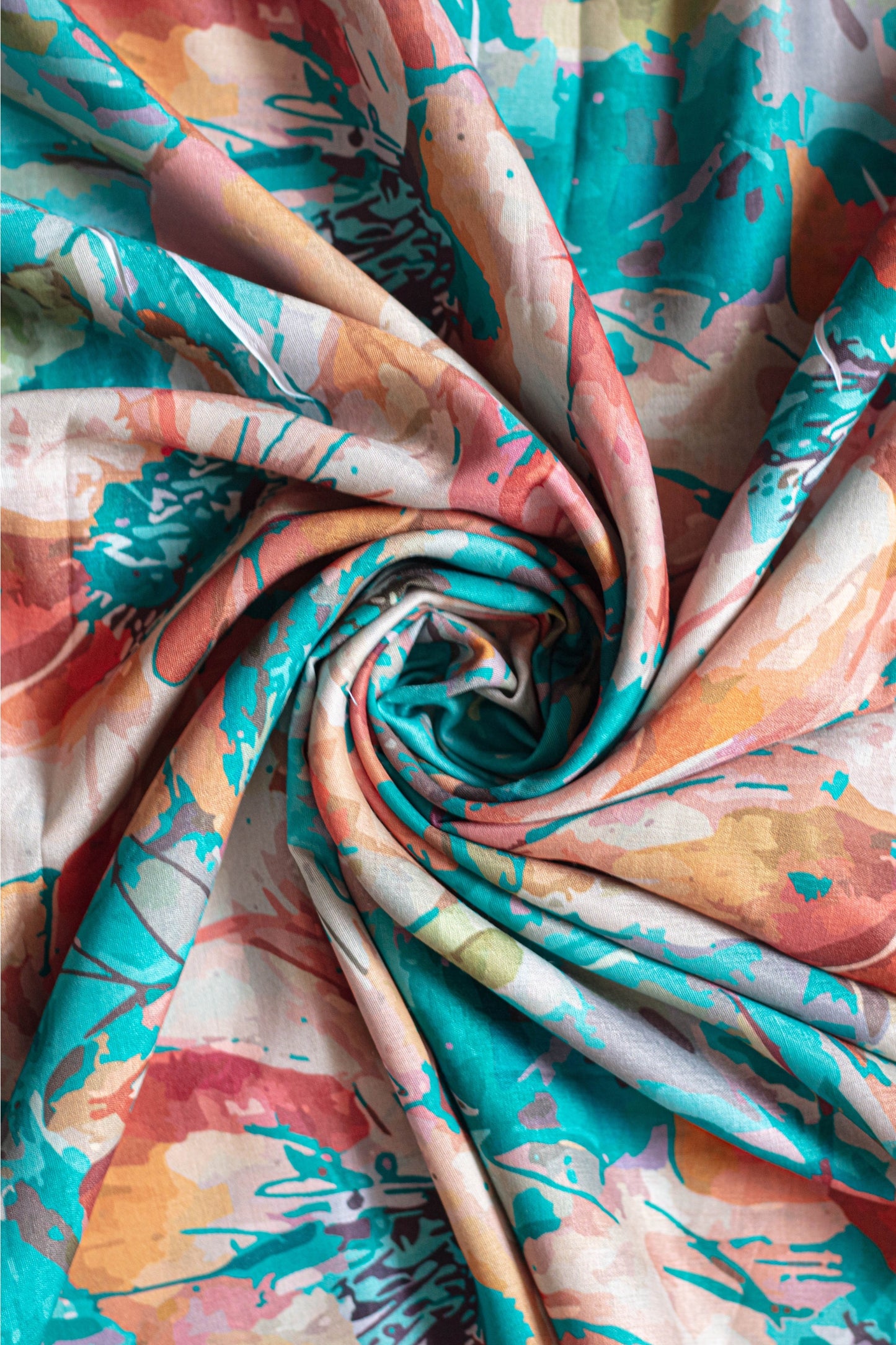 Splash Petal Muslin Printed Fabric