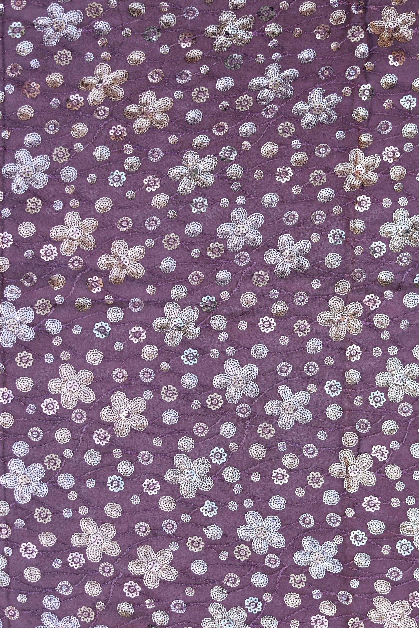 Floral Sequin Embroidered Fabric