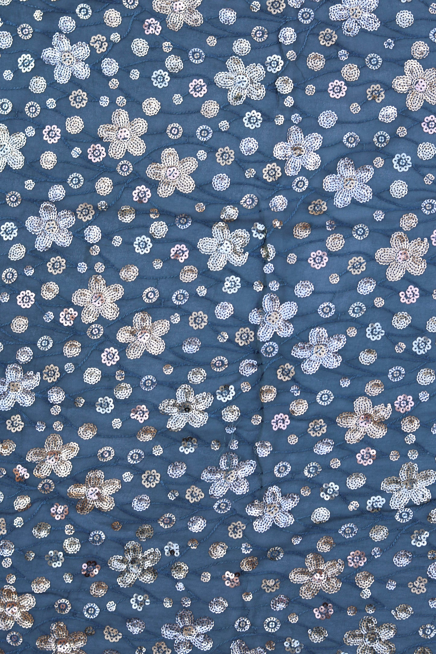 Floral Sequin Embroidered Fabric