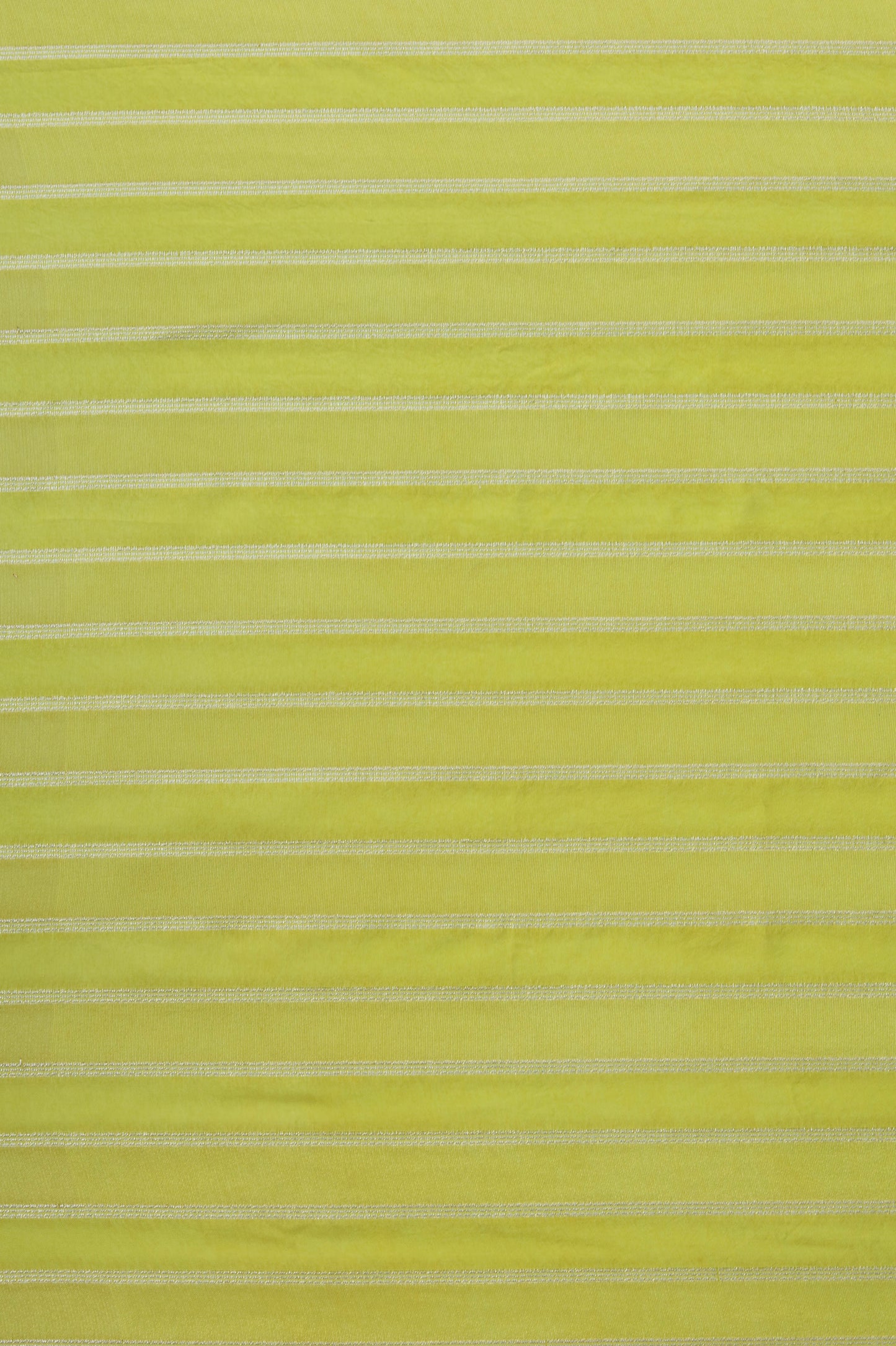 White Gold Horizontal Striped Sheer Organza Fabric