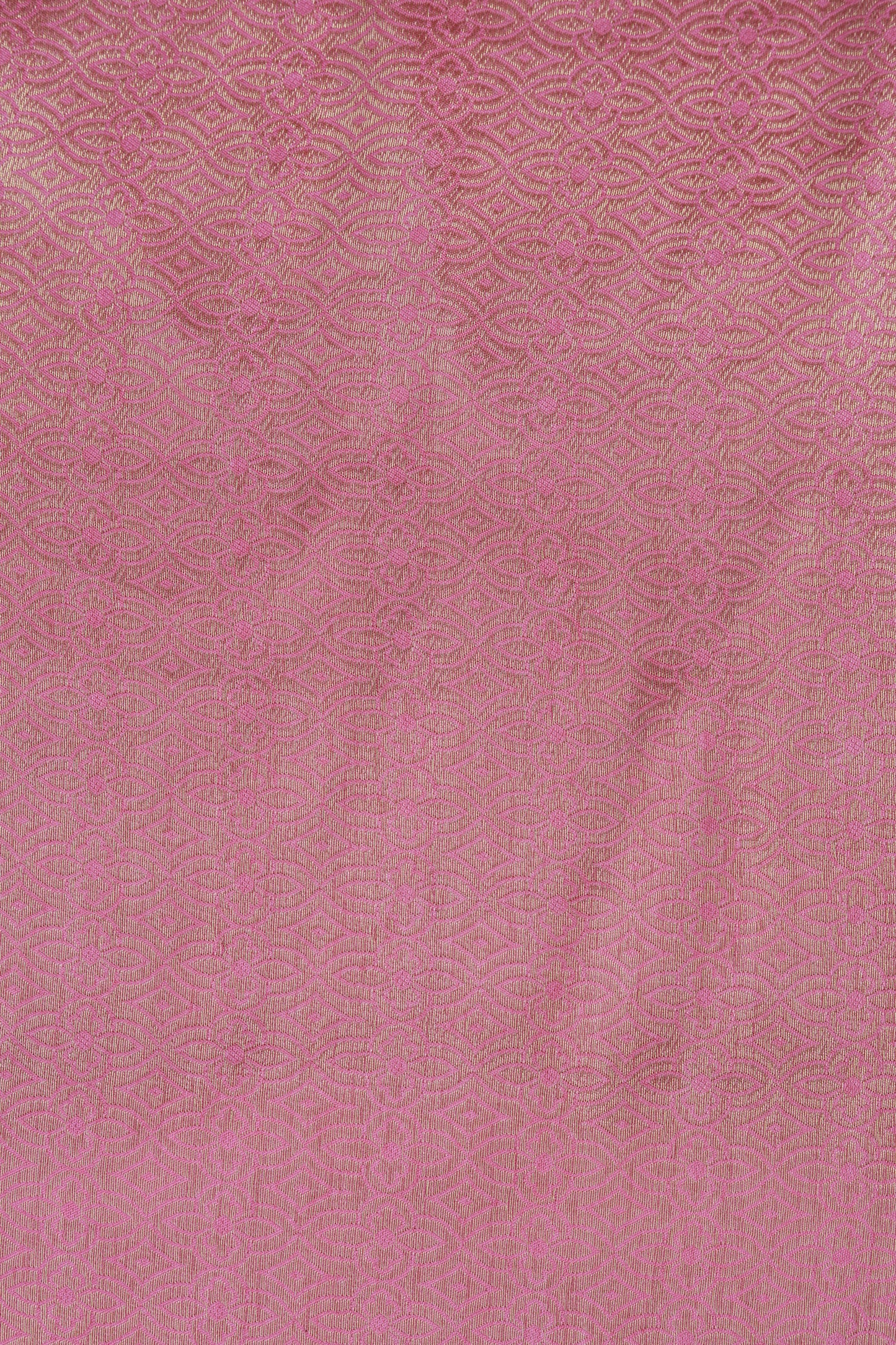 Ivory Banarasi Brocade Fabric with Floral Geometric Weave