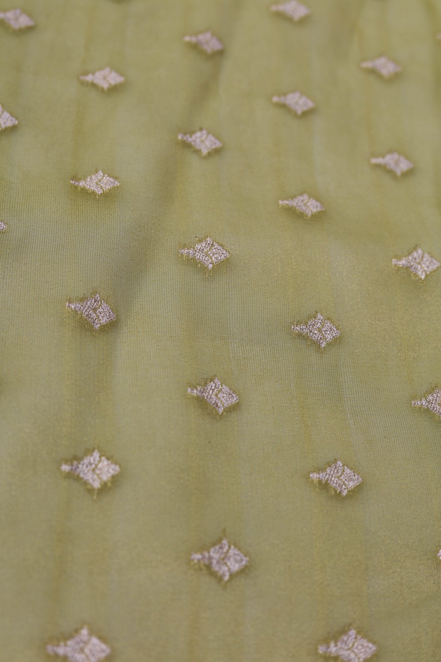 Elegant Gold Diamond Motif Jacquard Fabric