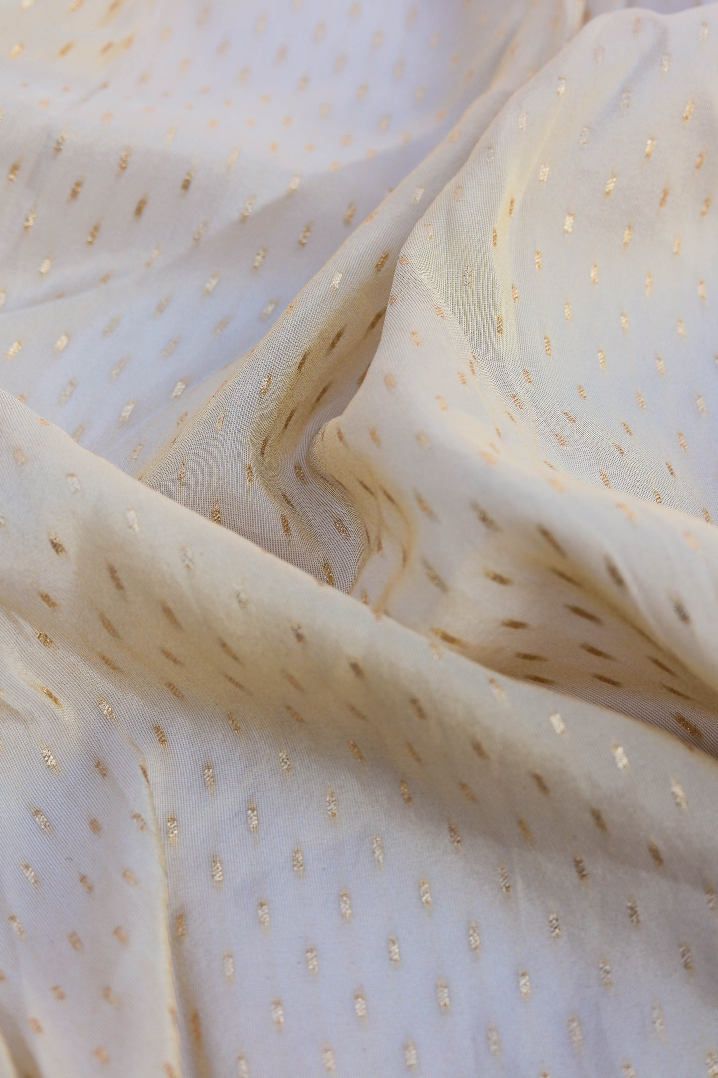 Banarasi Tissue Floral Embroidered Fabric with Sequins