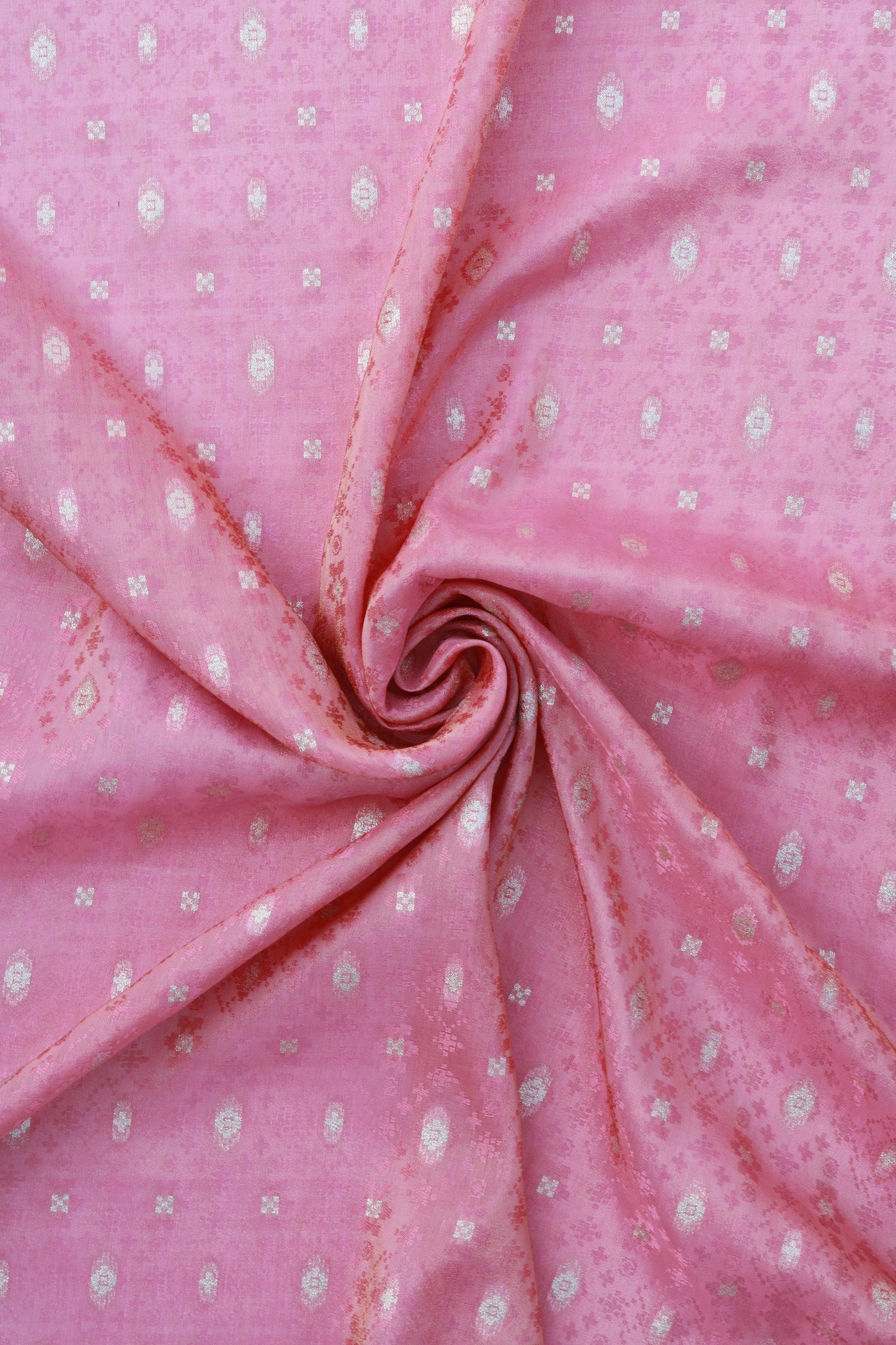 Metallic Sheen Self-Pattern Jacquard Fabric