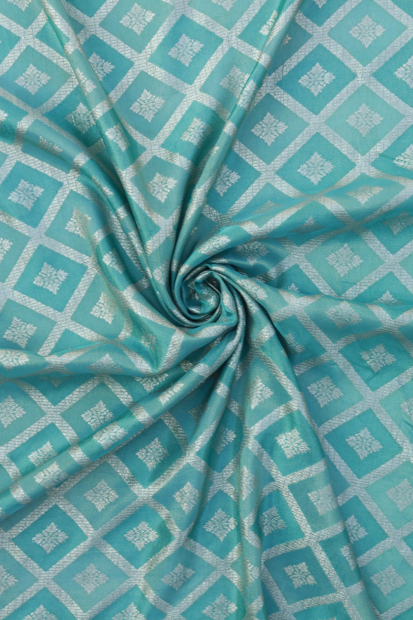 Gold Diamond Pattern Tissue Weave Fabric