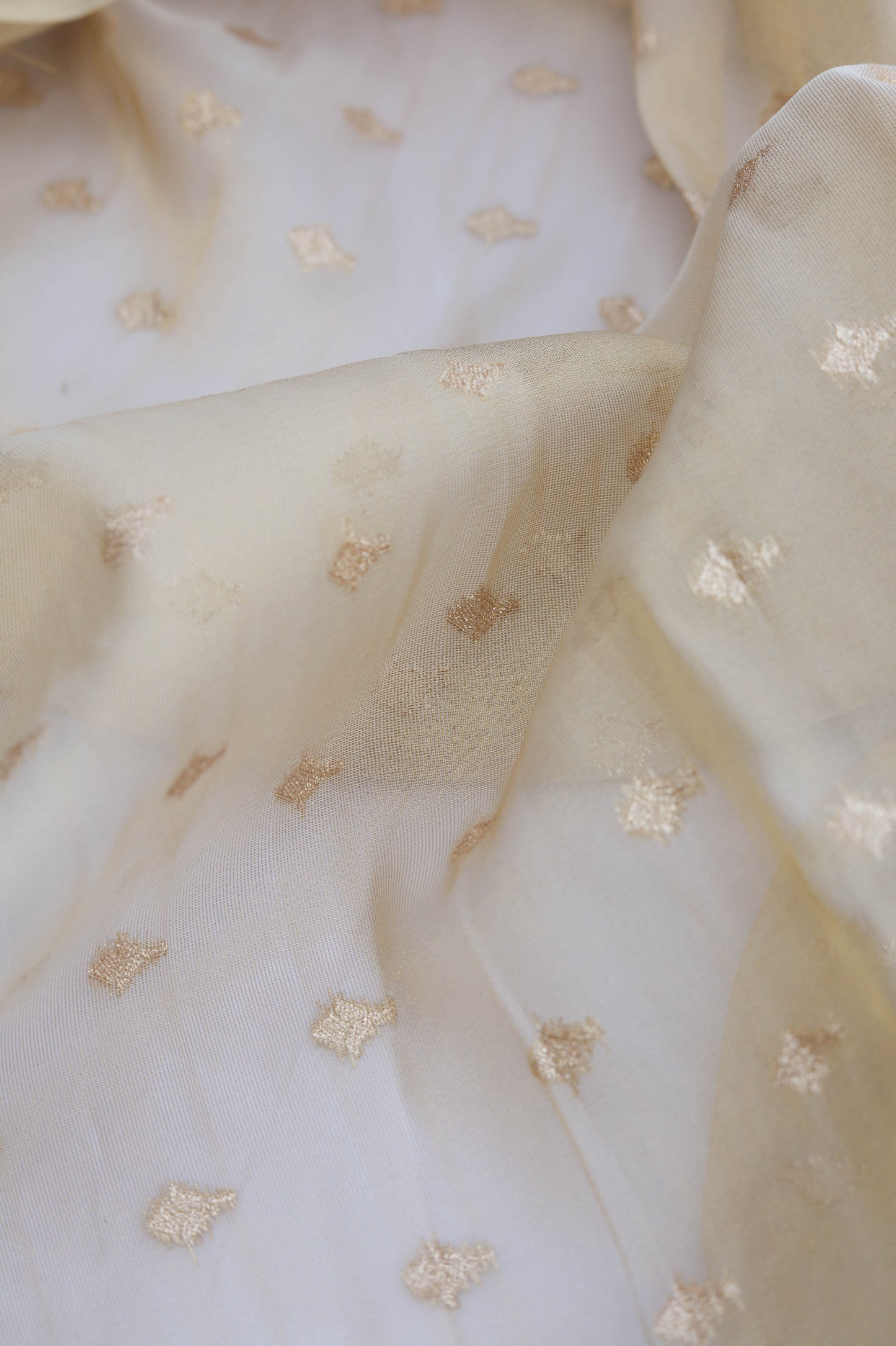 Elegant Gold Diamond Motif Jacquard Fabric