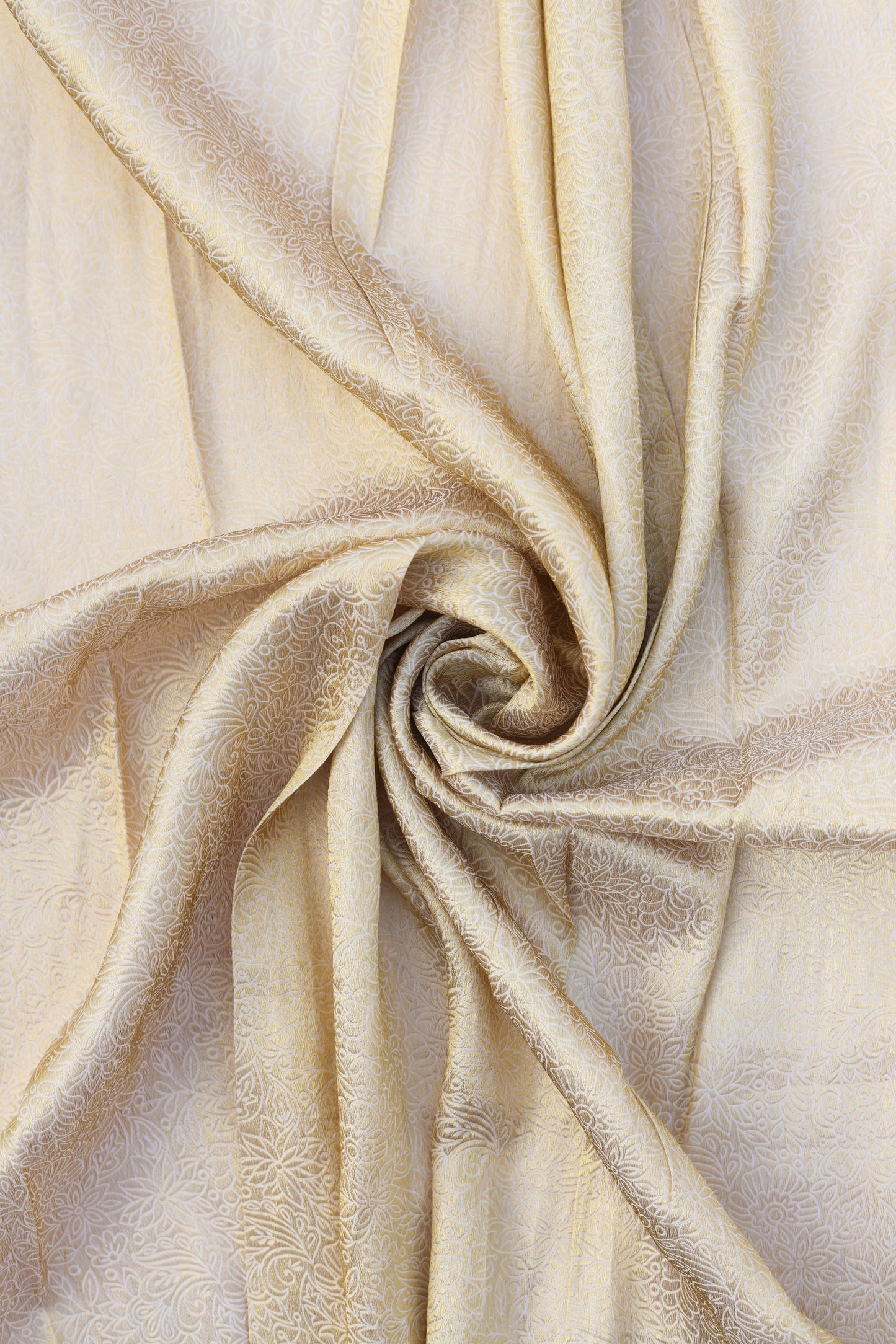 Floral Gold Embossed Brocade Fabric
