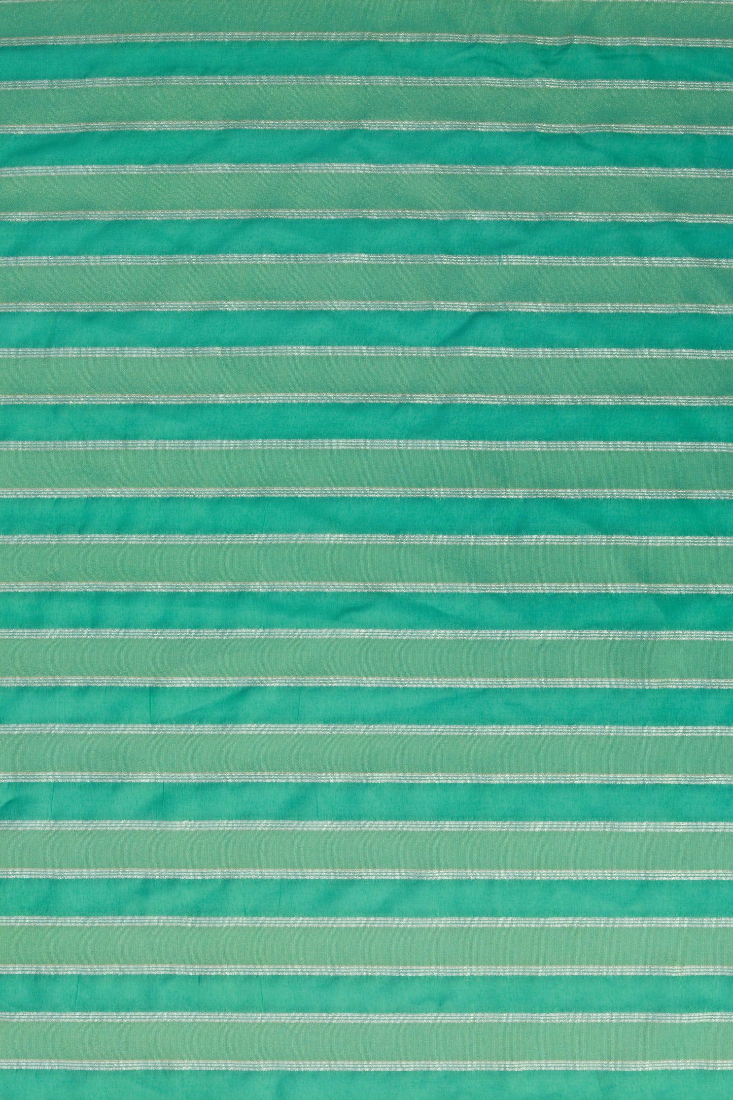 White Gold Horizontal Striped Sheer Organza Fabric