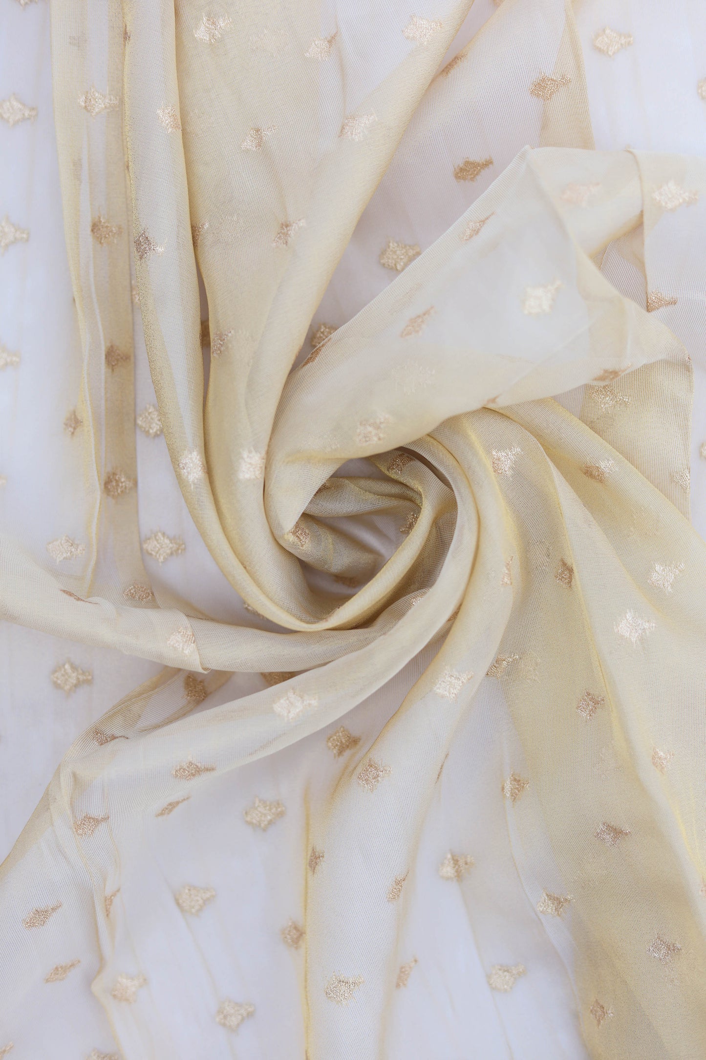 Elegant Gold Diamond Motif Jacquard Fabric