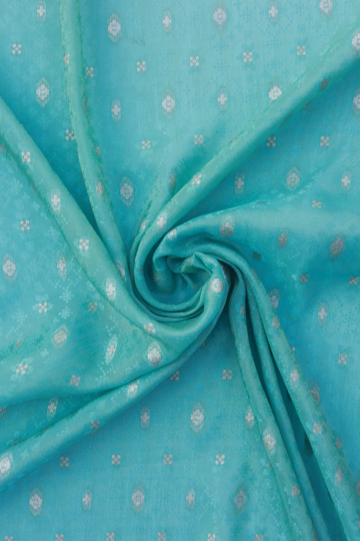 Metallic Sheen Self-Pattern Jacquard Fabric