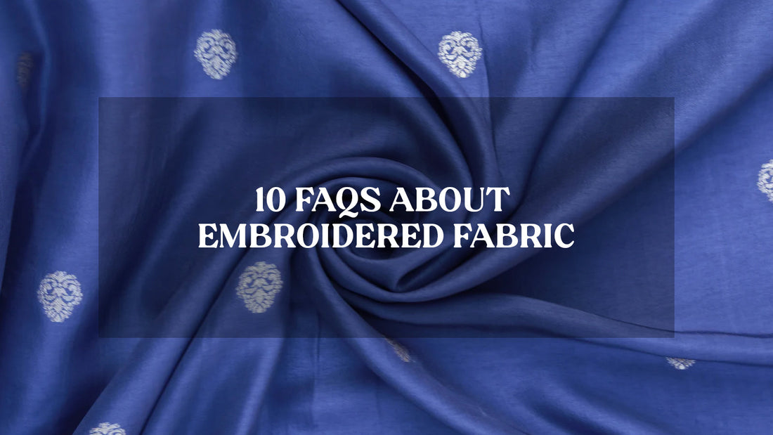 floral embroidered fabric