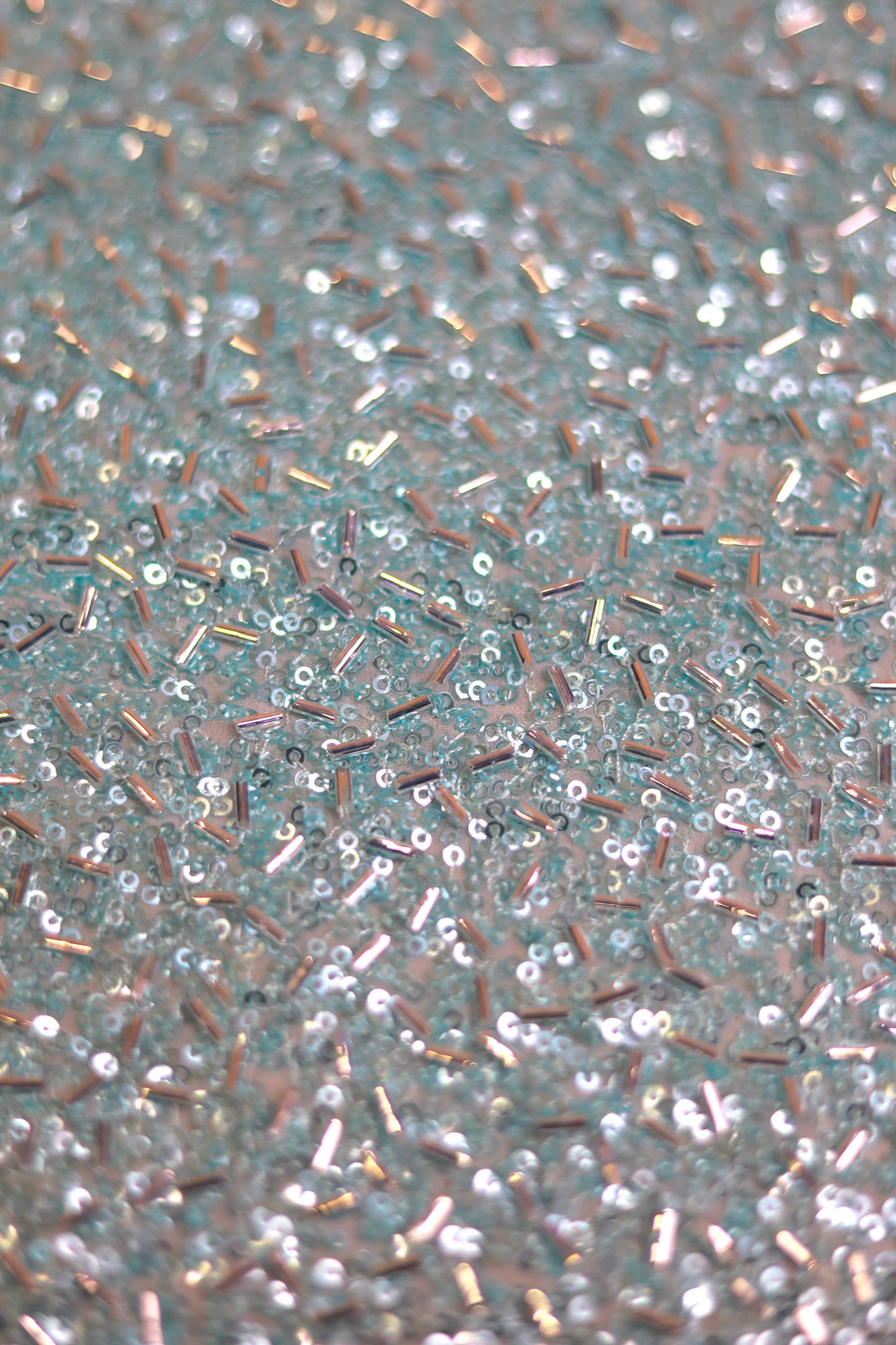 Sequin & Tube Bead Embellished Fox Georgette Fabric