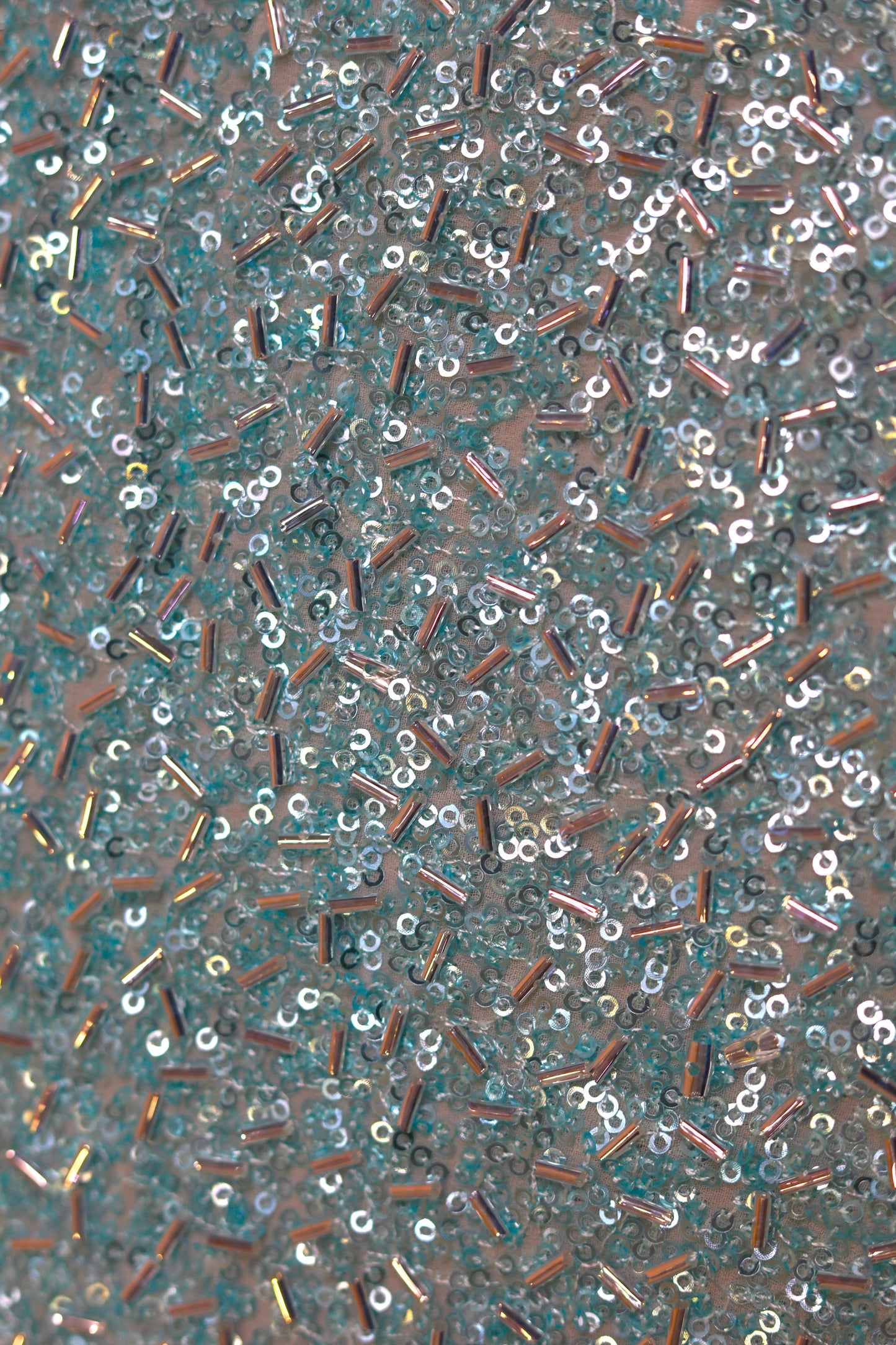 Sequin & Tube Bead Embellished Fox Georgette Fabric