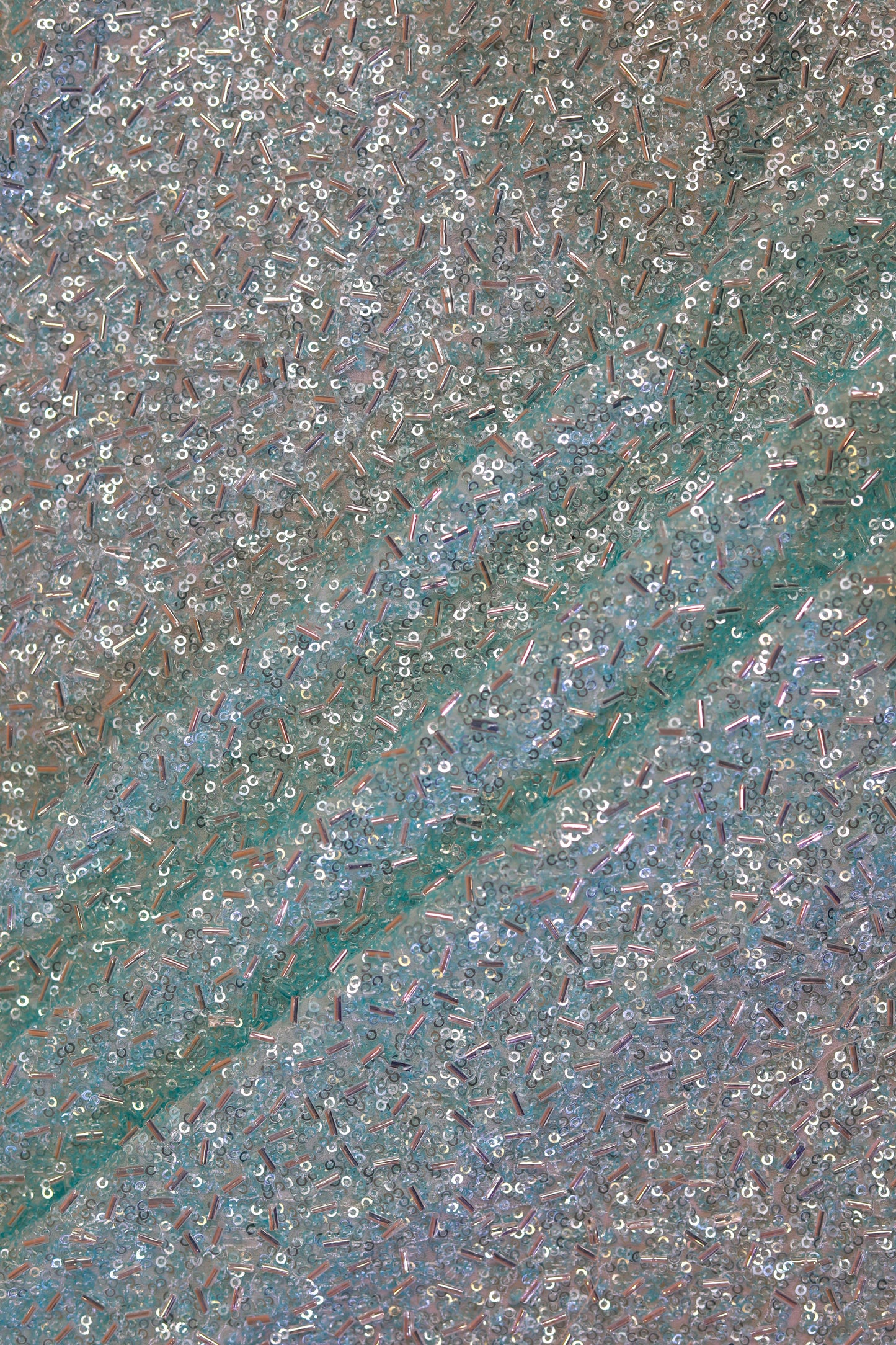 Sequin & Tube Bead Embellished Fox Georgette Fabric