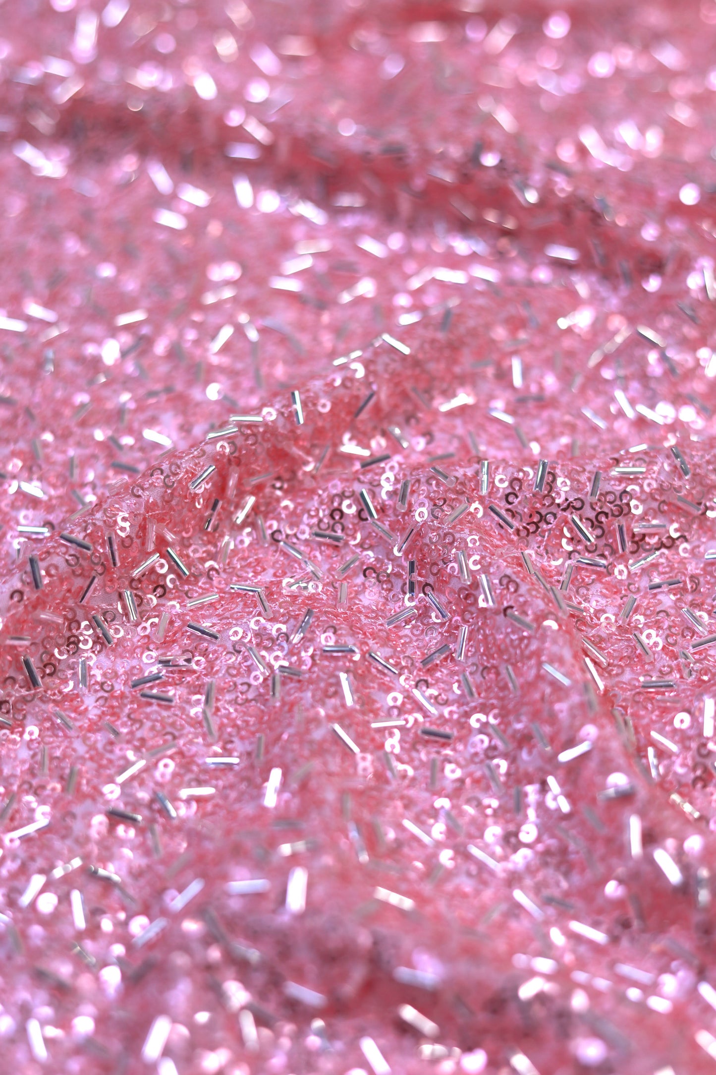 Sequin & Tube Bead Embellished Fox Georgette Fabric