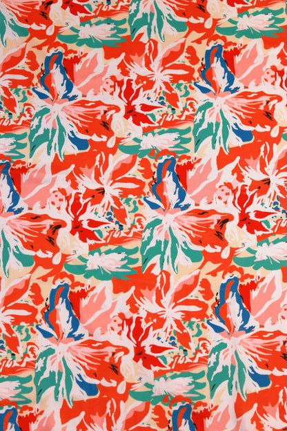 Sunset Splash Muslin Printed Fabric