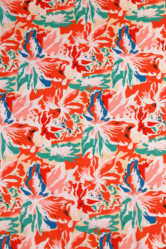 Sunset Splash Muslin Printed Fabric