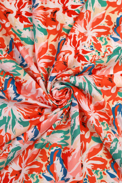 Sunset Splash Muslin Printed Fabric