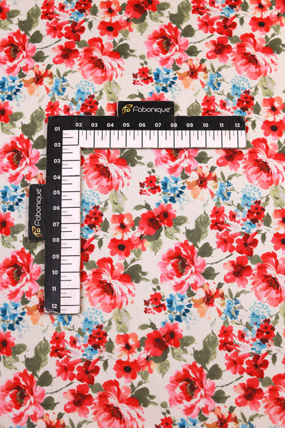 Garden Glow Muslin Printed Fabric
