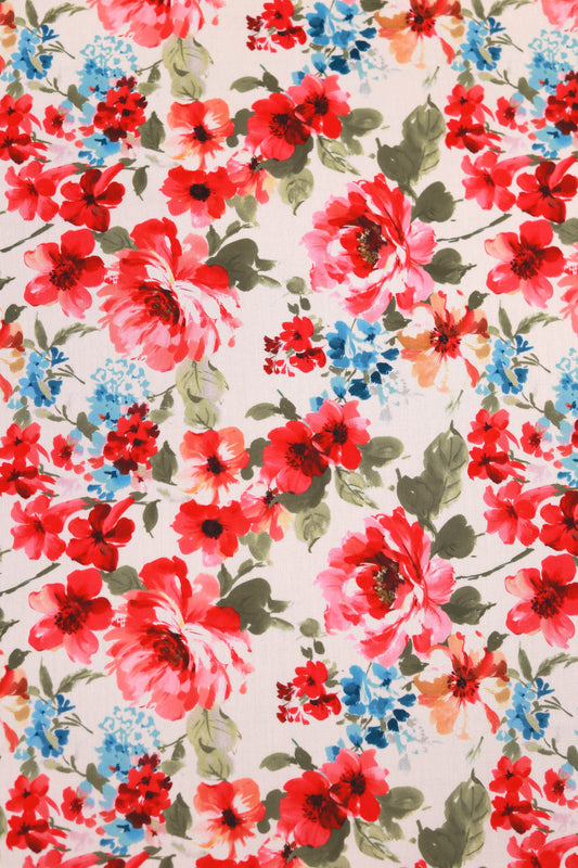 Garden Glow Muslin Printed Fabric