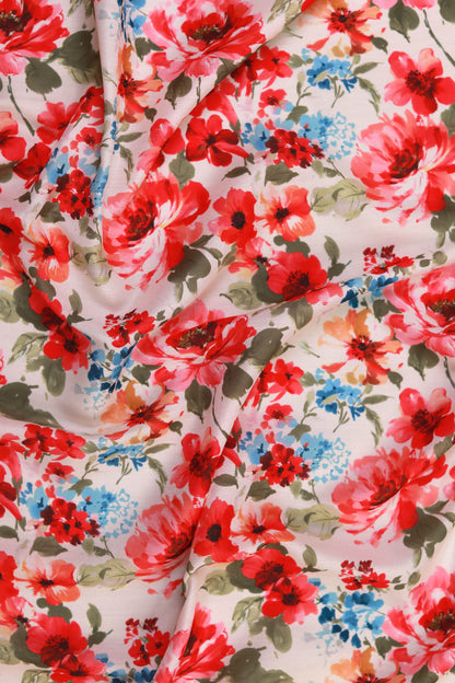 Garden Glow Muslin Printed Fabric