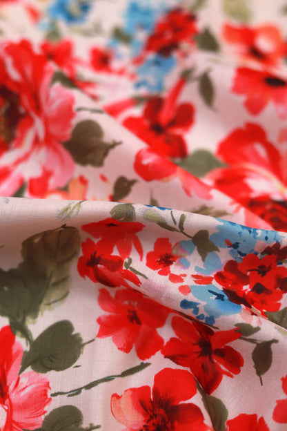 Garden Glow Muslin Printed Fabric