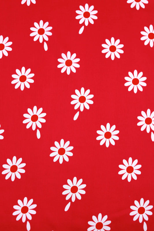 Rosy Meadow Muslin Printed Fabric