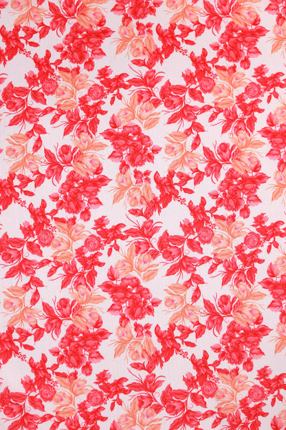Scarlet Bloom Unstitched Fabric Combo